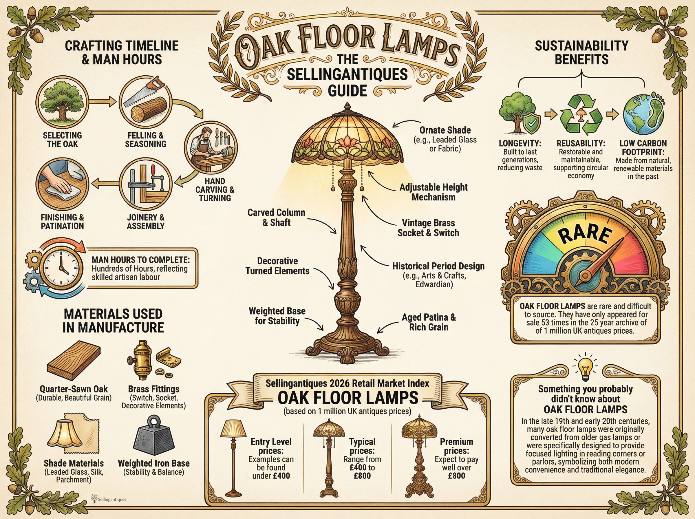 Oak Floor Lamps Guide Infographic