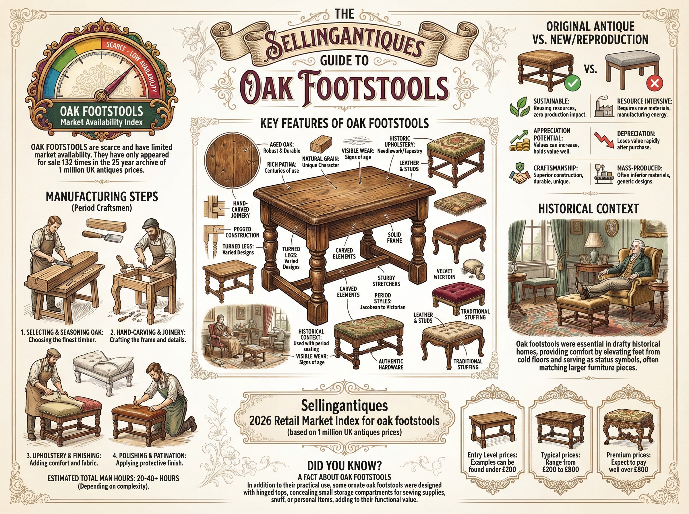 Oak Footstools Guide Infographic