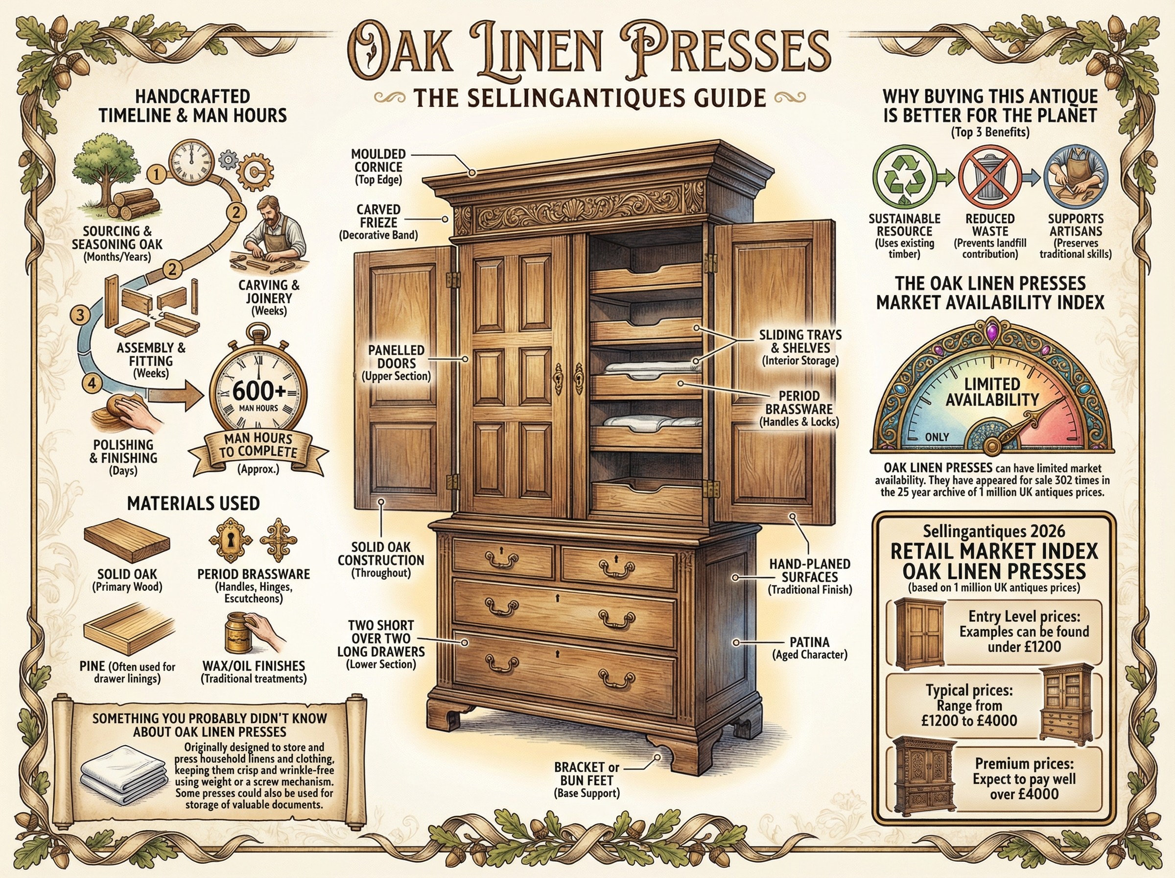 Oak Linen Presses Guide Infographic