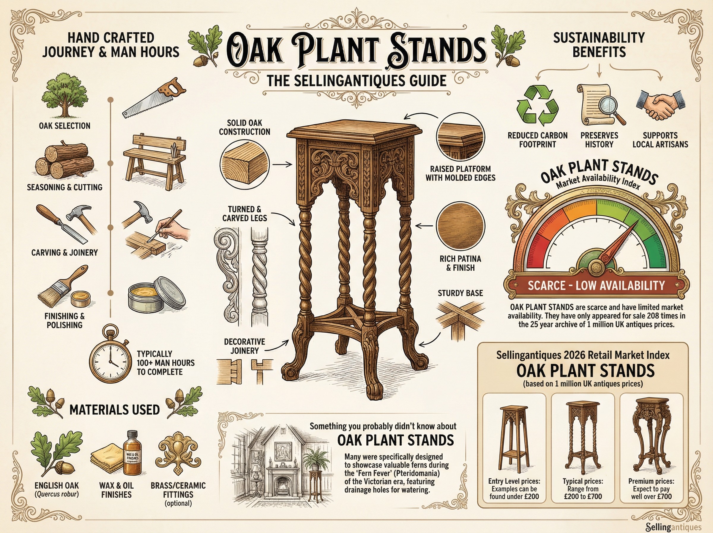 Oak Plant Stands Guide Infographic