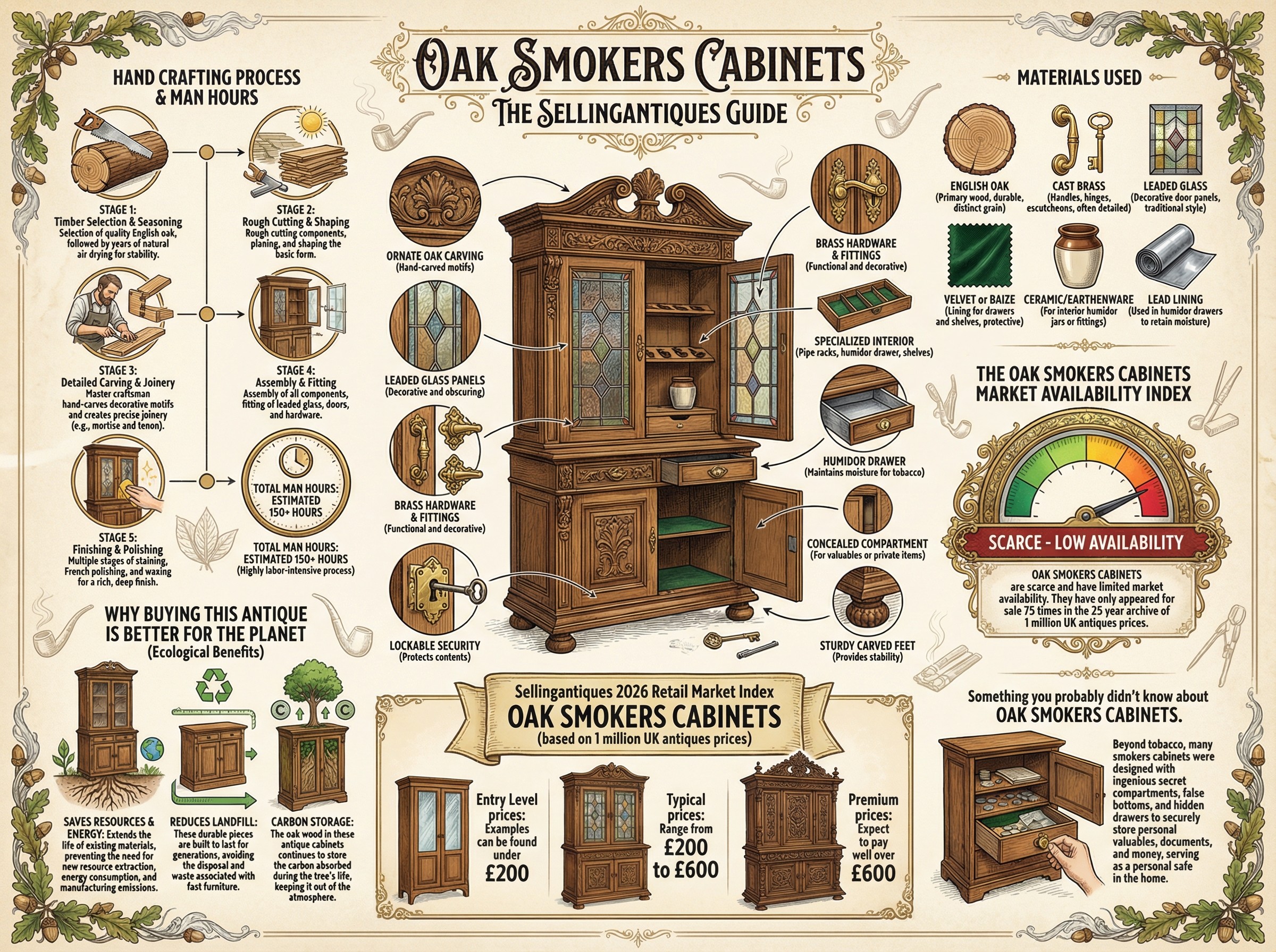 Oak Smokers Cabinets Guide Infographic