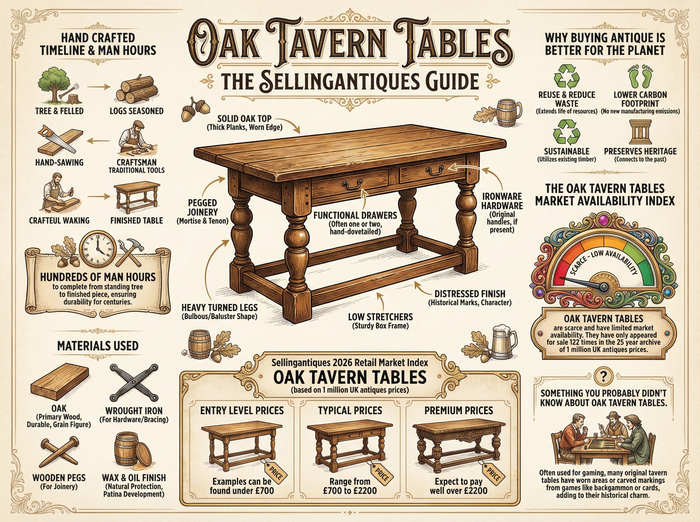 Oak Tavern Tables Guide Infographic