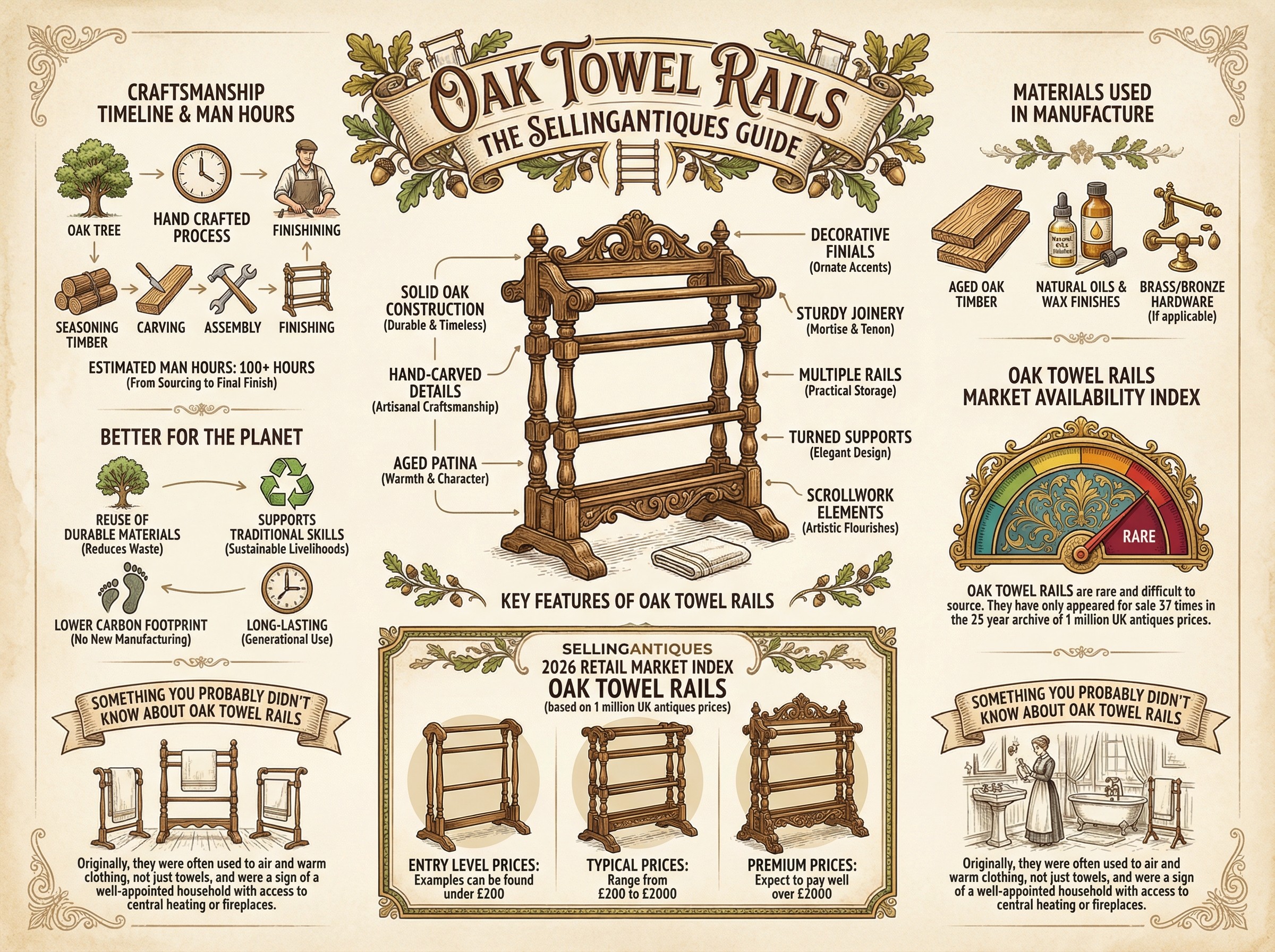 Oak Towel Rails Guide Infographic