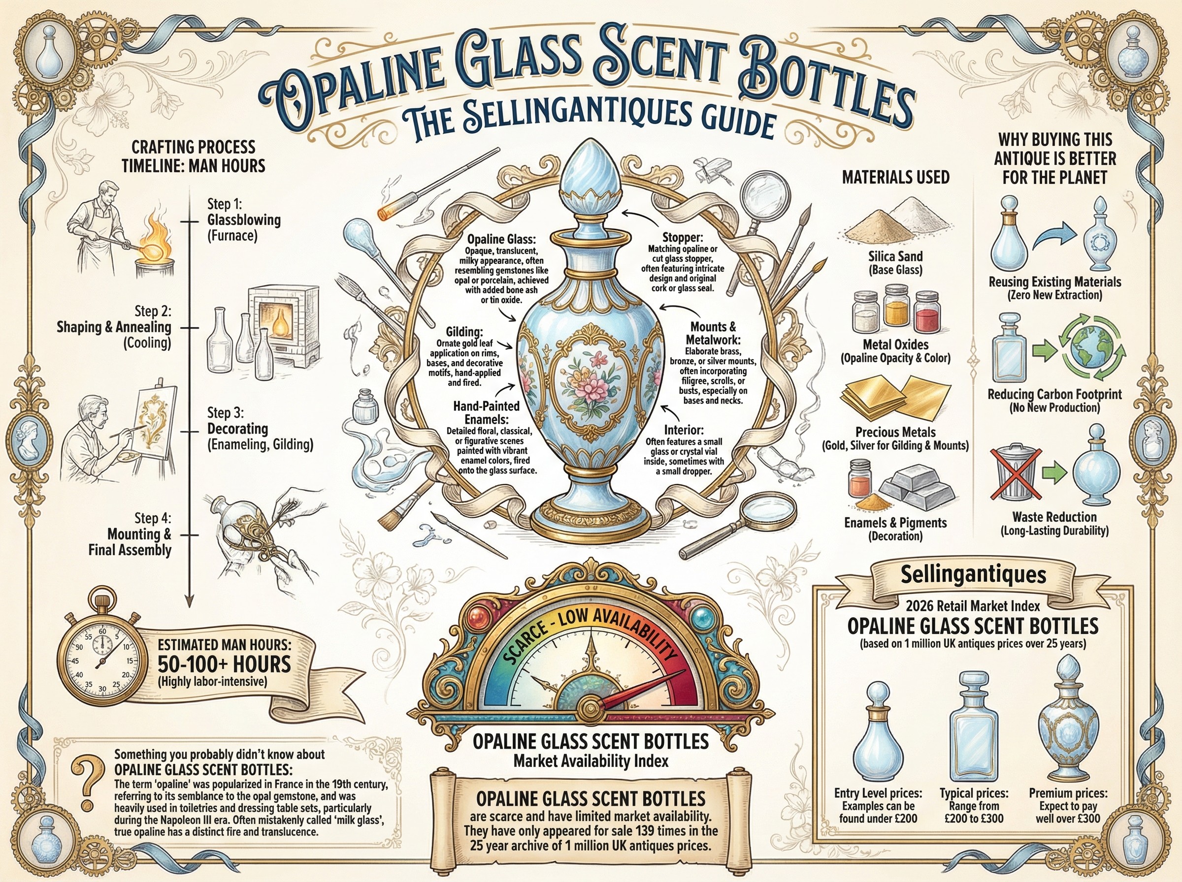 Opaline Glass Scent Bottles Guide Infographic