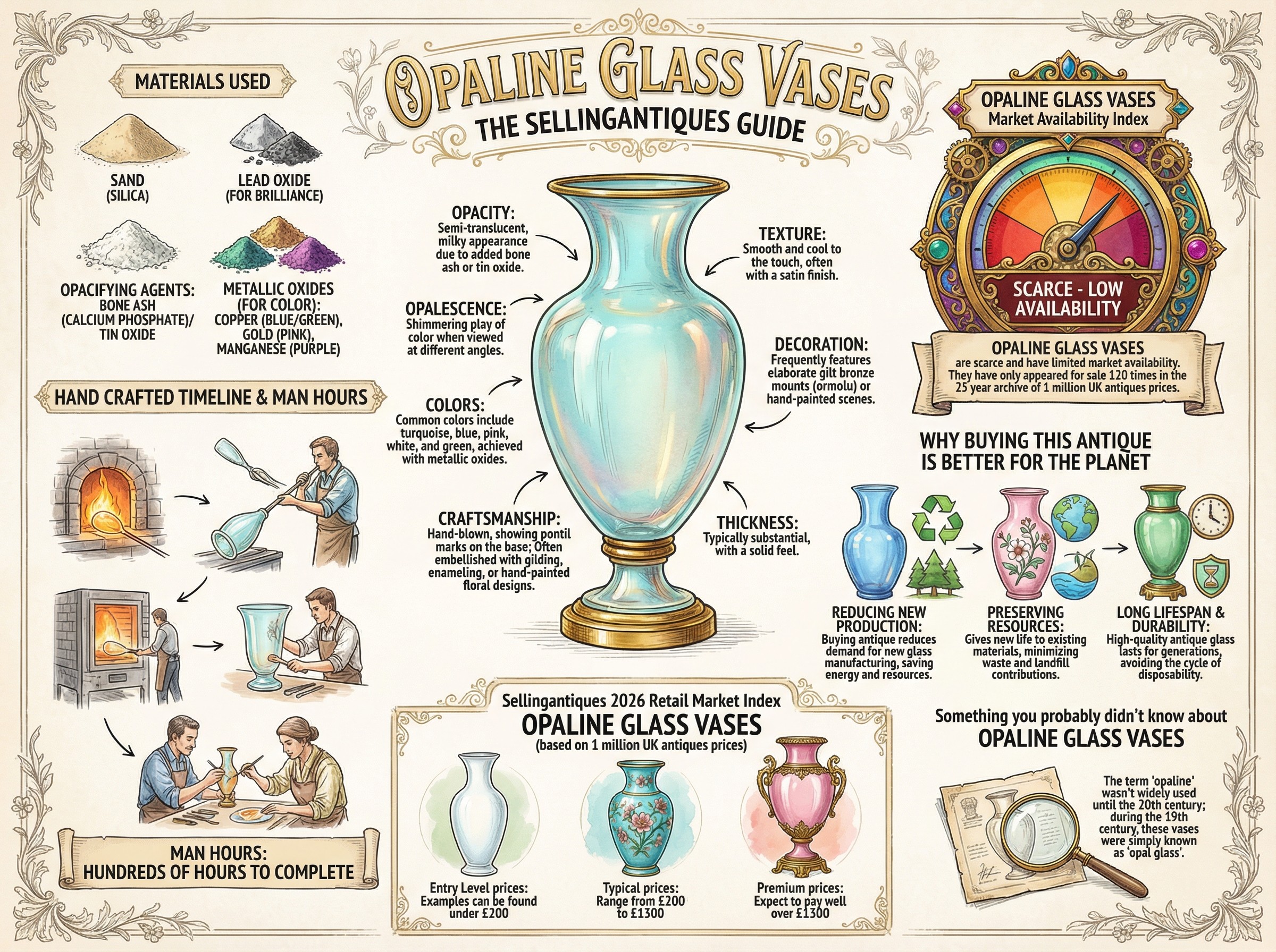 Opaline Glass Vases Guide Infographic