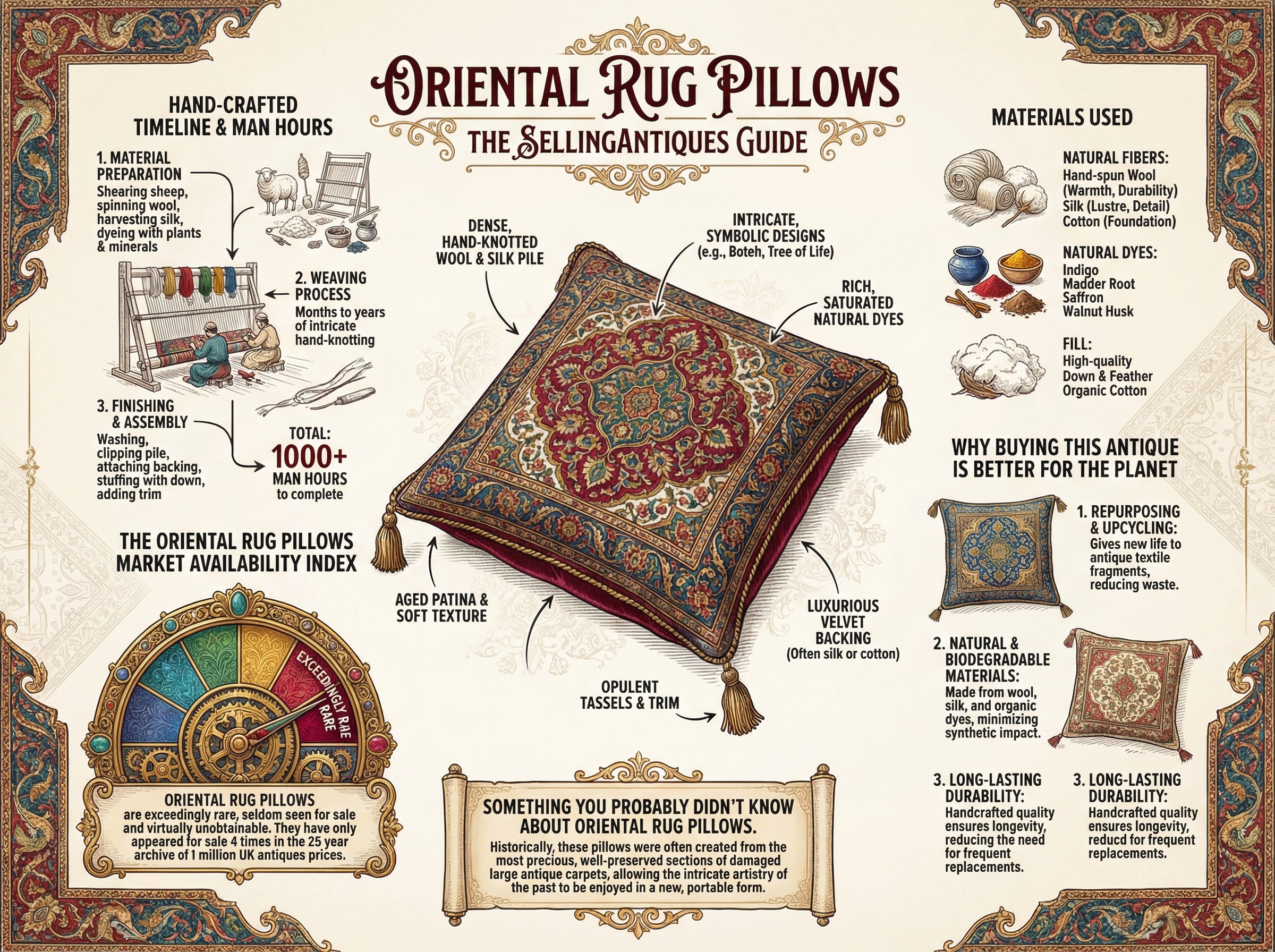 Oriental Rug Pillows Guide Infographic