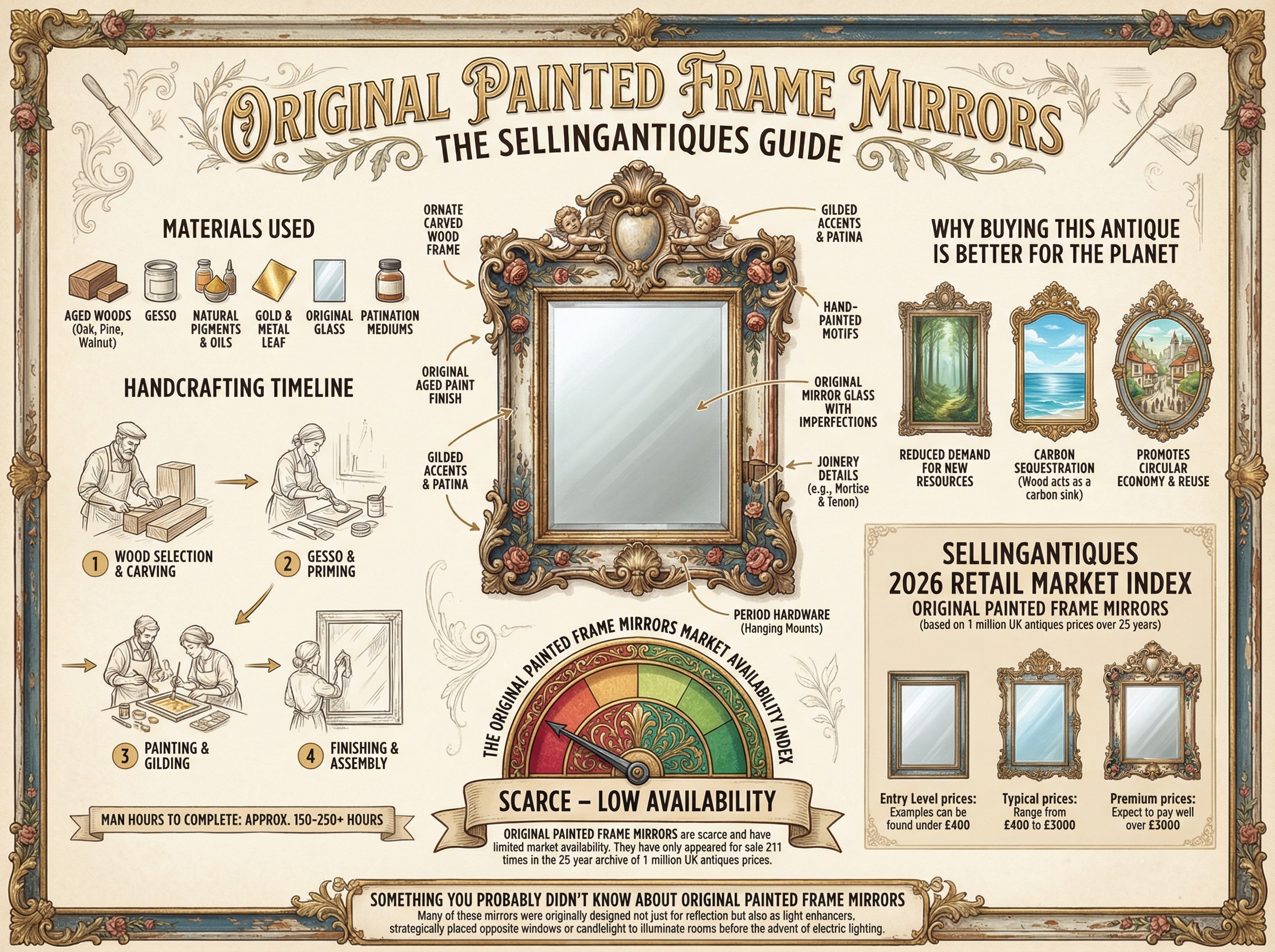 Original Painted Frame Mirrors Guide Infographic