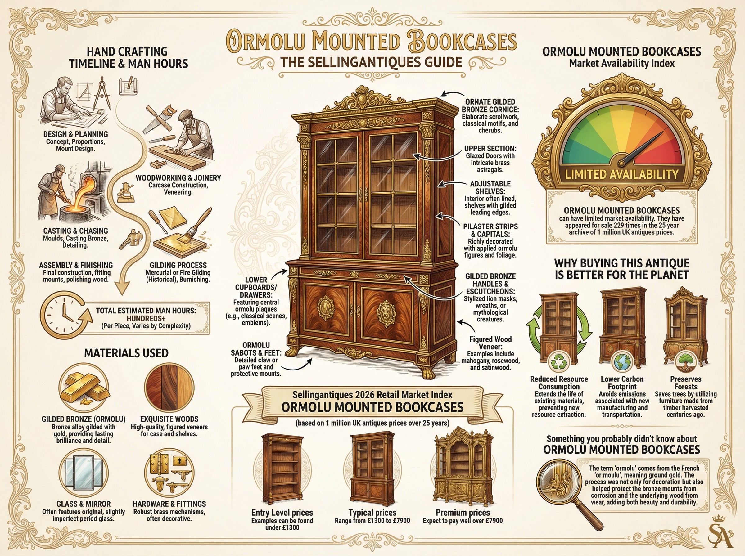Ormolu Mounted Bookcases Guide Infographic