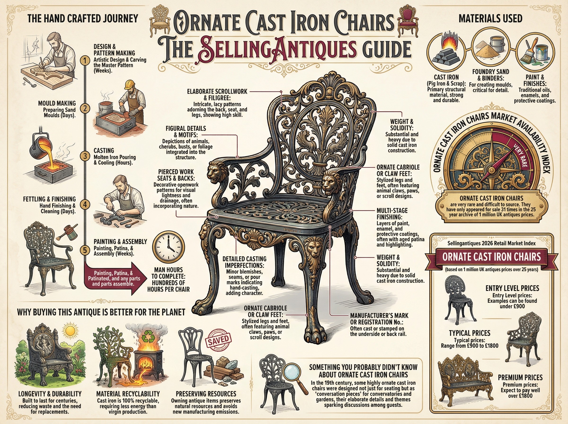 Ornate Cast Iron Chairs Guide Infographic