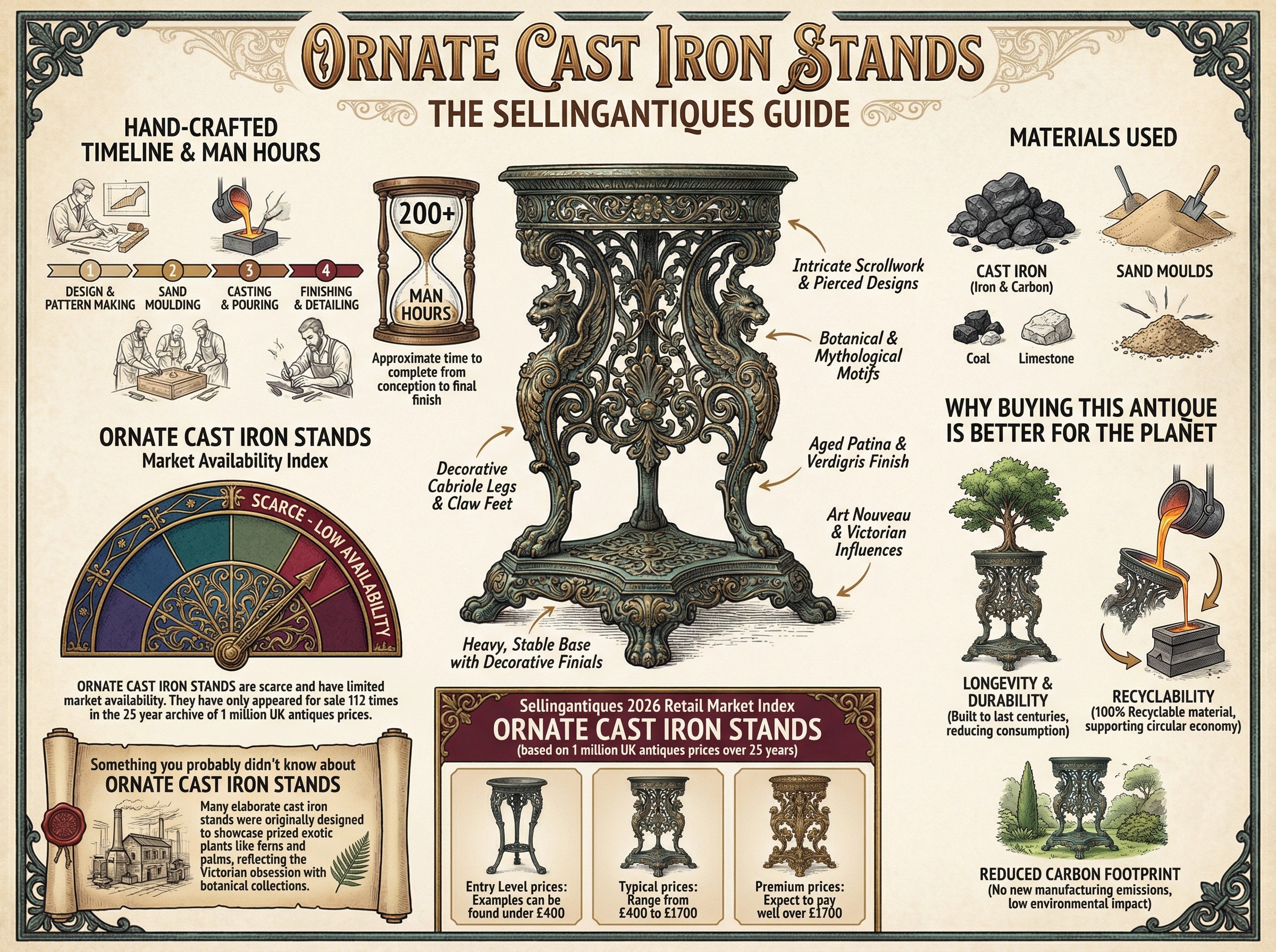 Ornate Cast Iron Stands Guide Infographic
