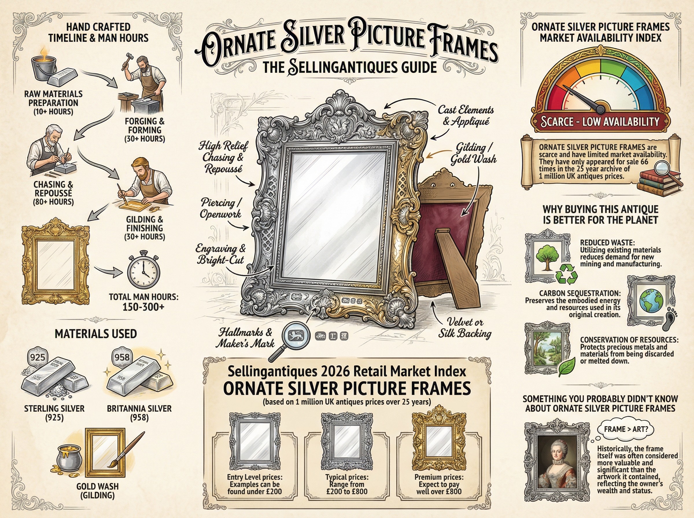 Ornate Silver Picture Frames Guide Infographic