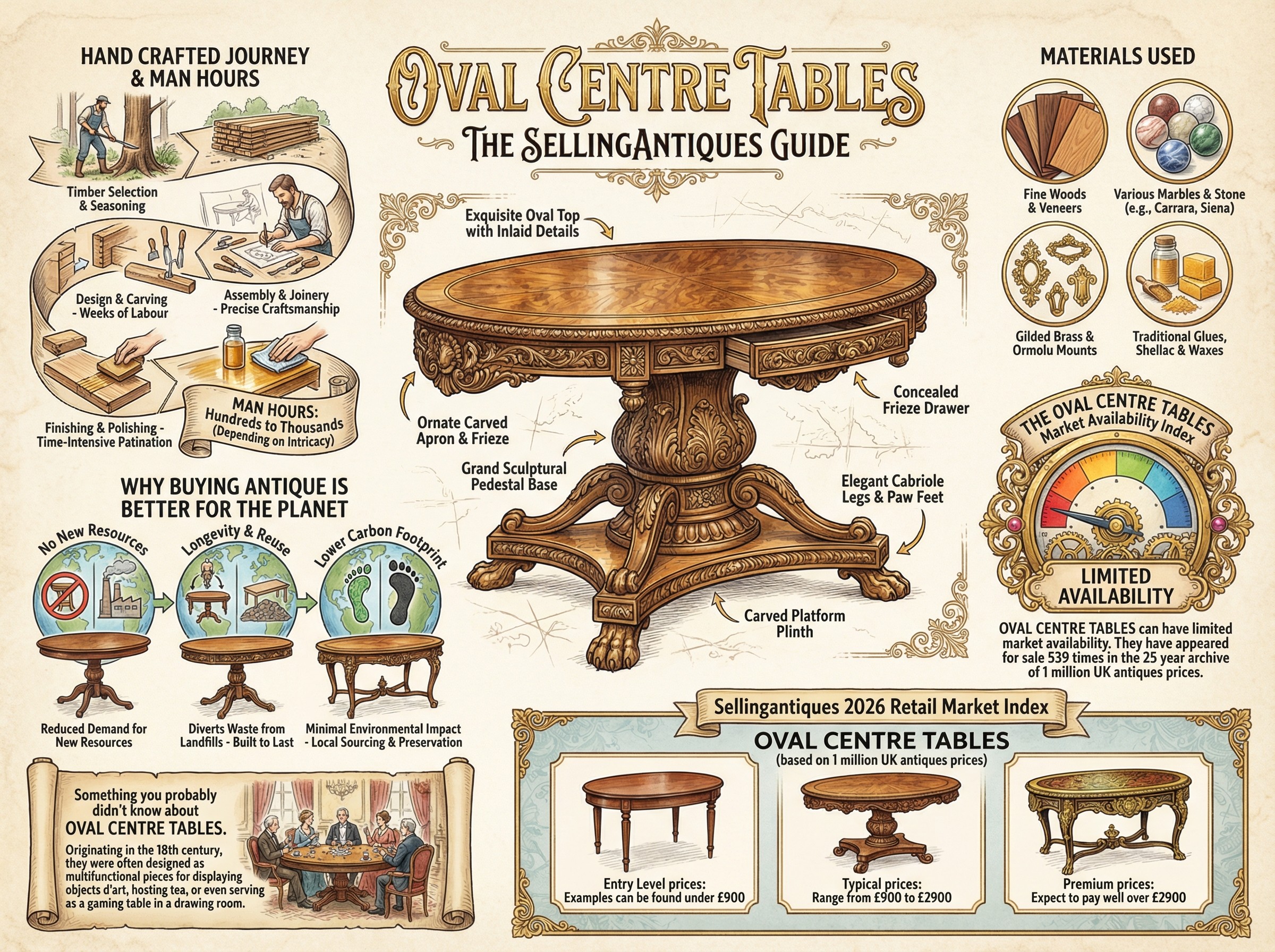 Oval Centre Tables Guide Infographic