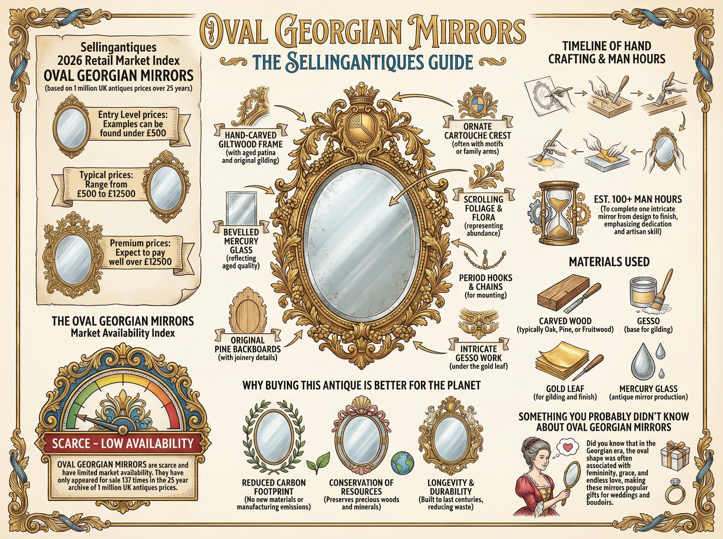 Oval Georgian Mirrors Guide Infographic