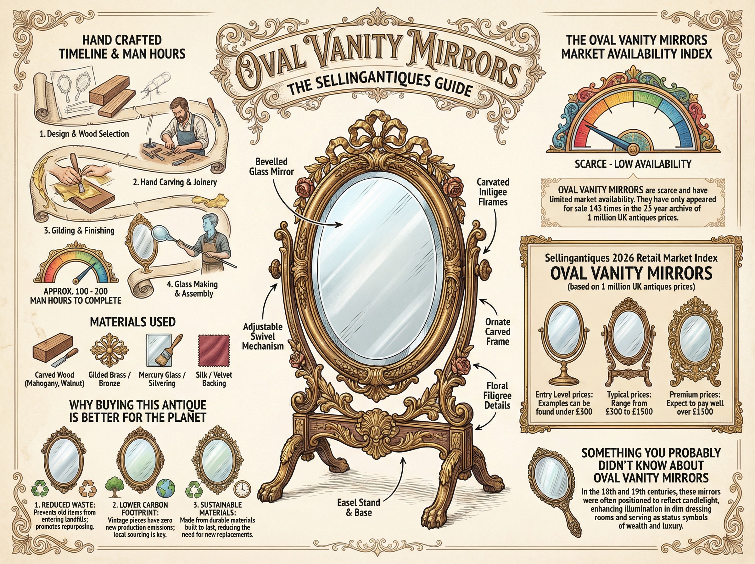 Oval Vanity Mirrors Guide Infographic