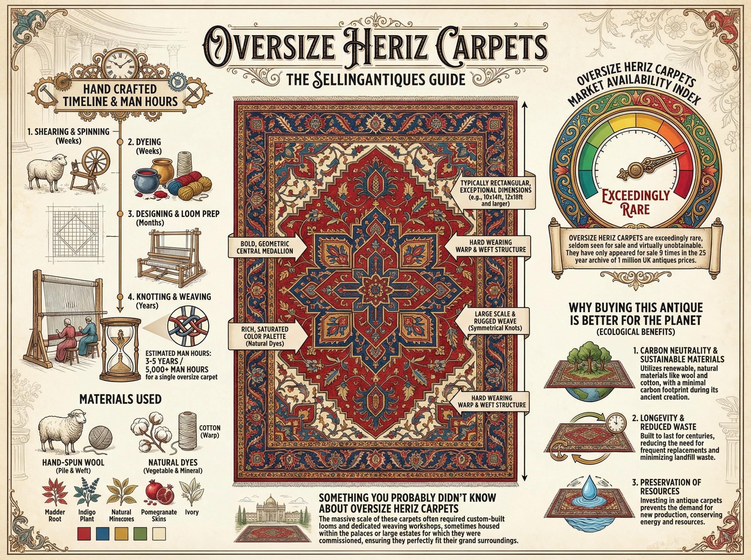 Oversize Heriz Carpets Guide Infographic