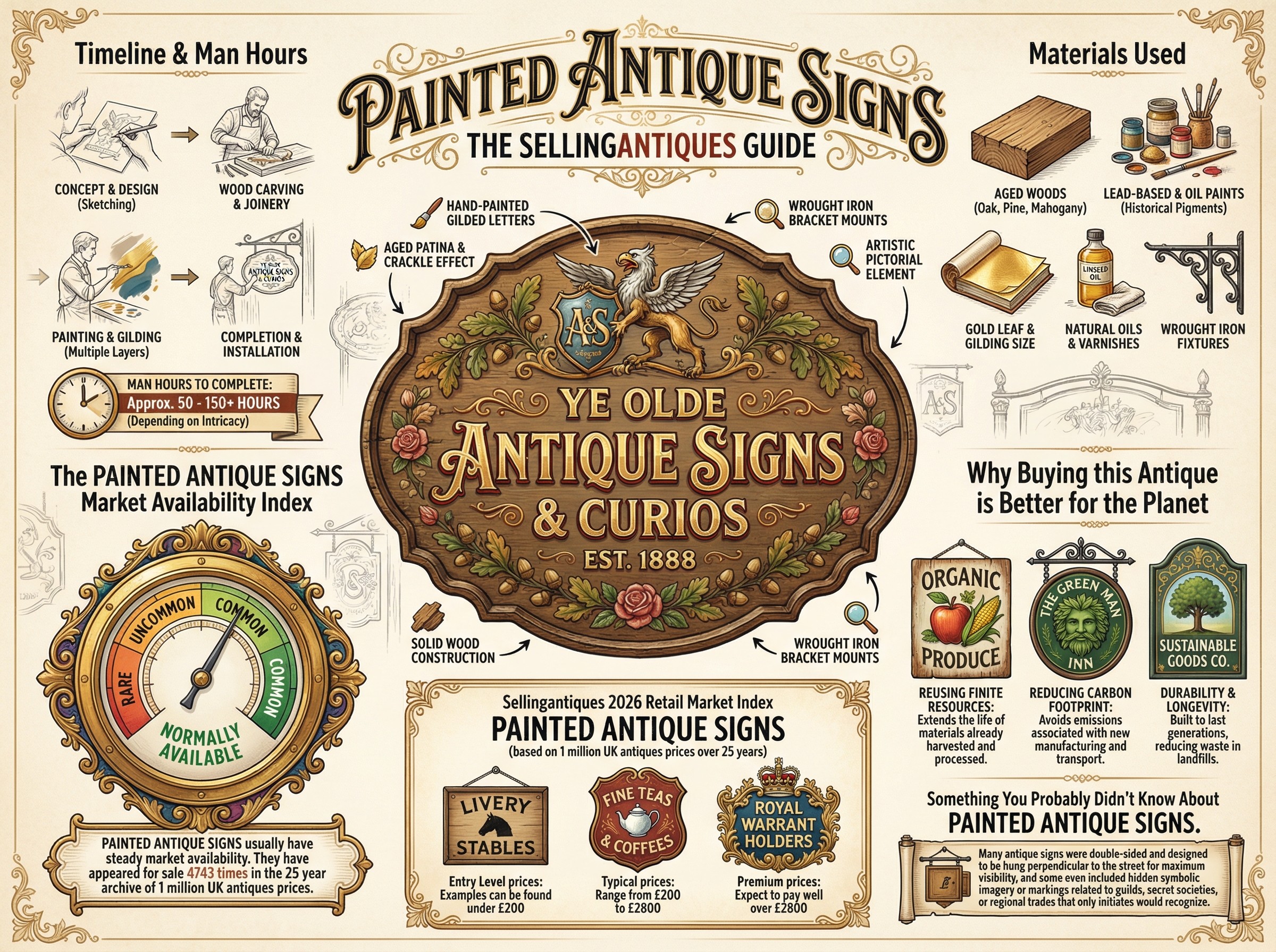 Painted Antique Signs Guide Infographic