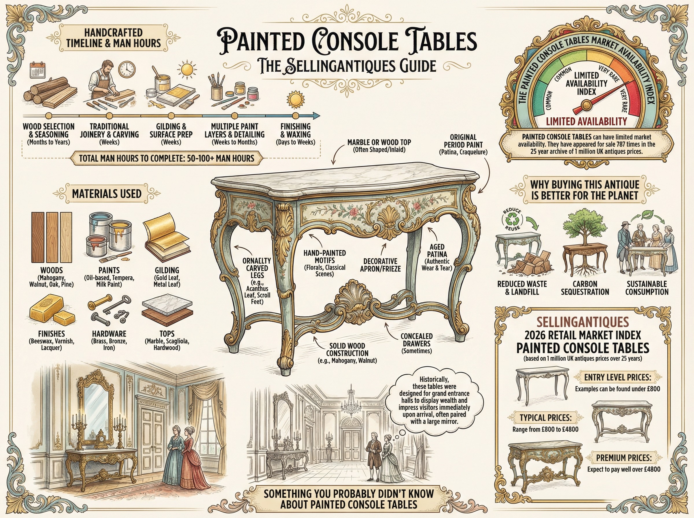 Painted Console Tables Guide Infographic