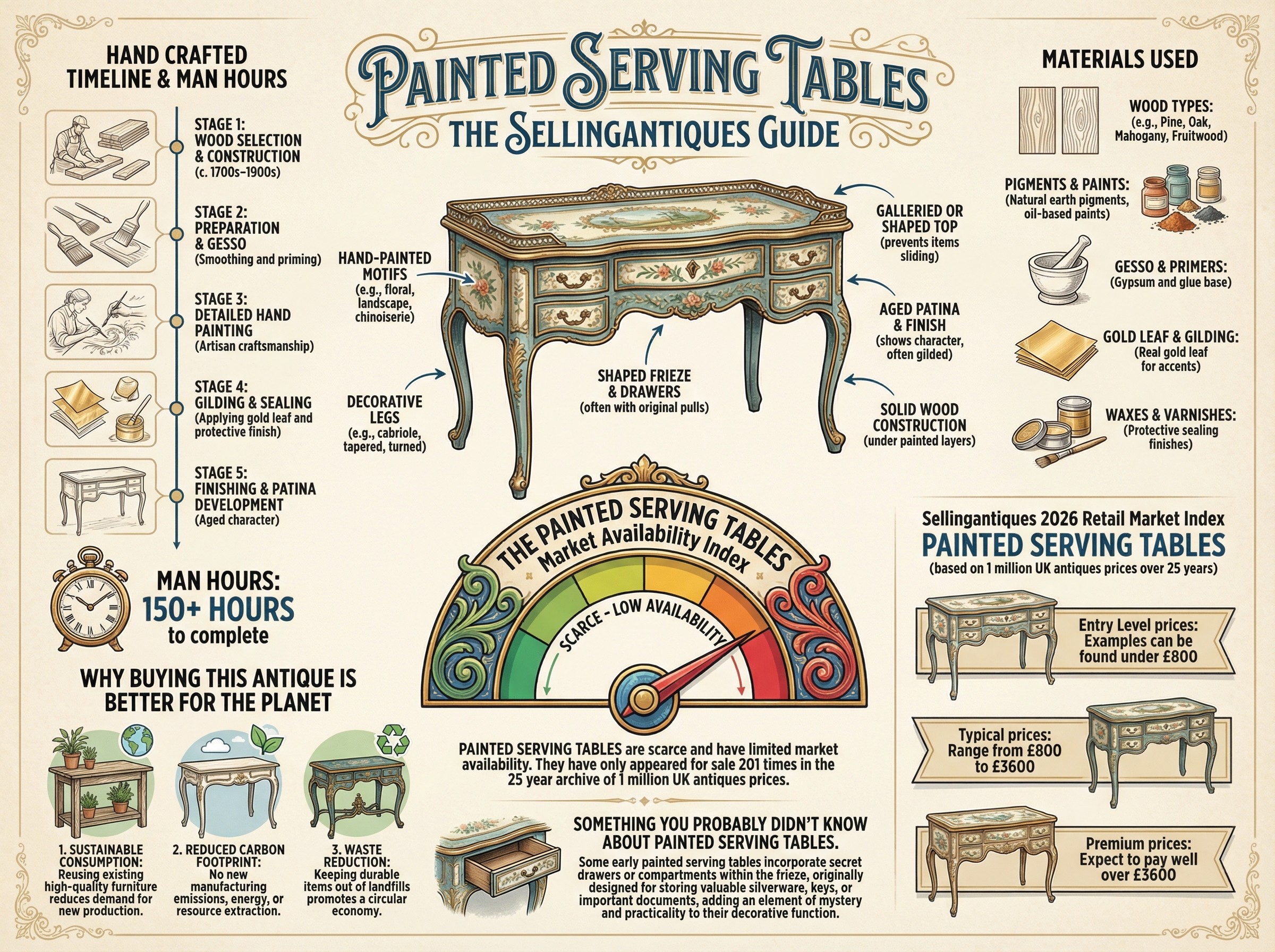 Painted Serving Tables Guide Infographic
