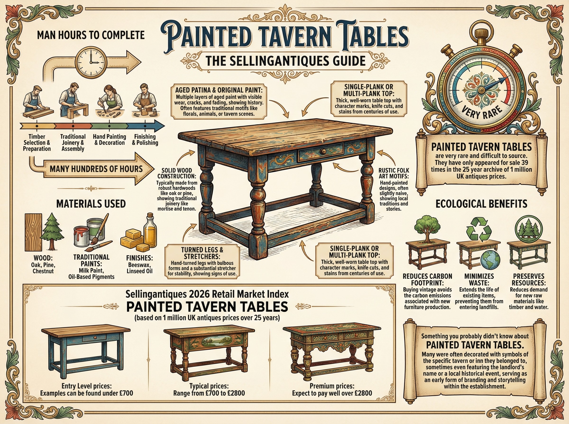 Painted Tavern Tables Guide Infographic