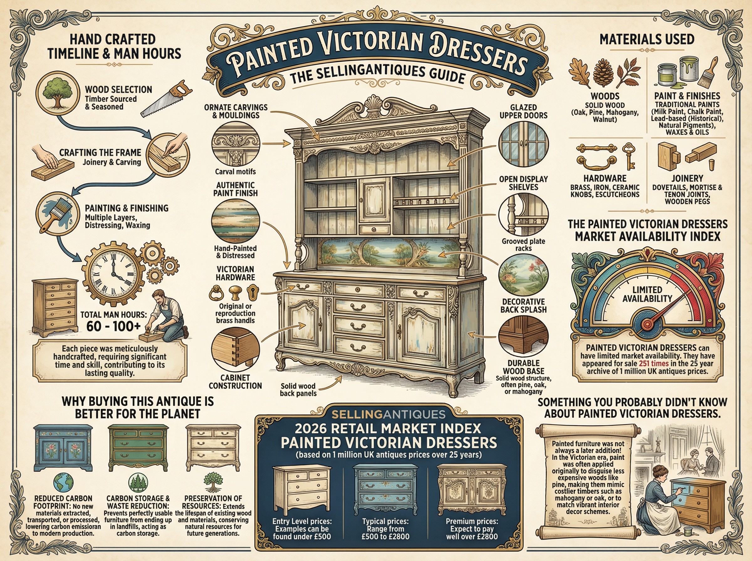 Painted Victorian Dressers Guide Infographic