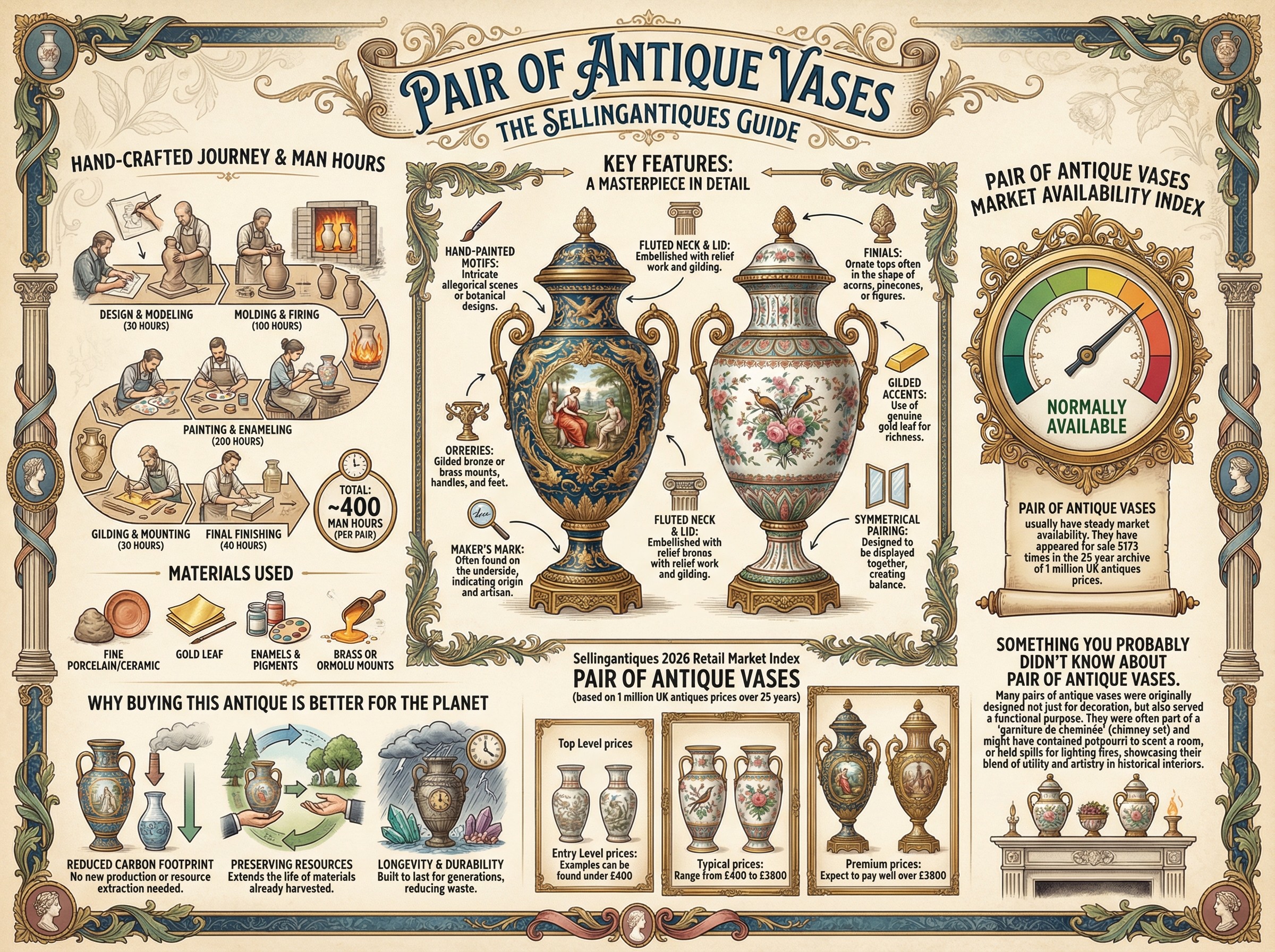 Pair Of Antique Vases Guide Infographic