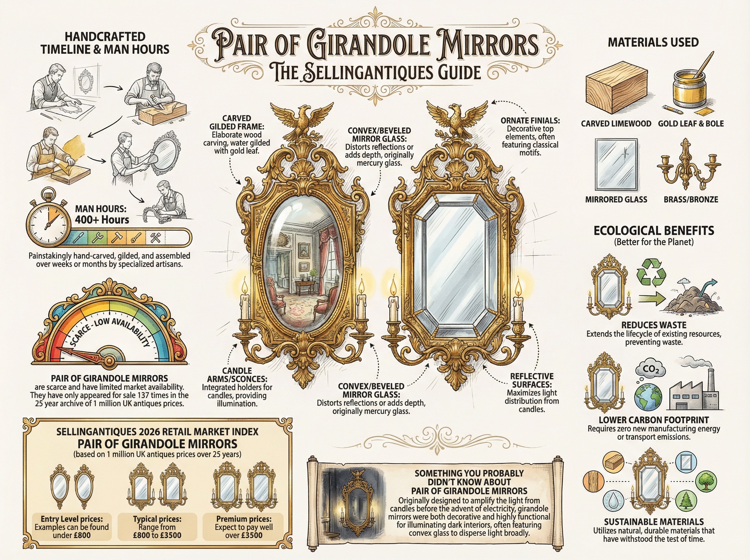Pair Of Girandole Mirrors Guide Infographic
