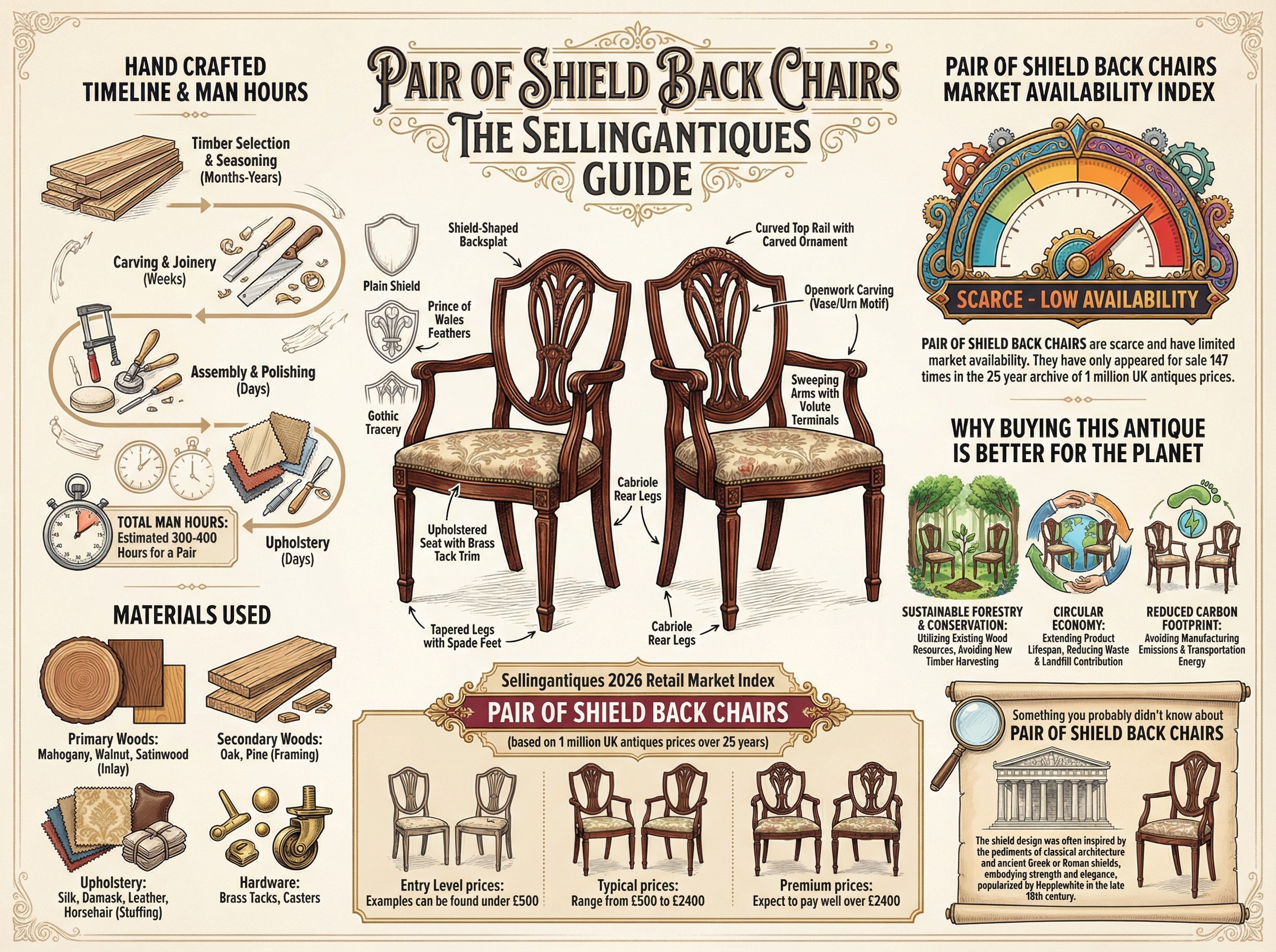 Pair Of Shield Back Chairs Guide Infographic