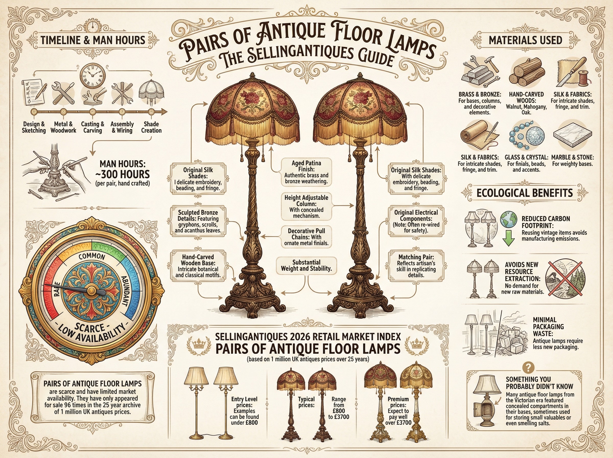 Pairs Of Antique Floor Lamps Guide Infographic