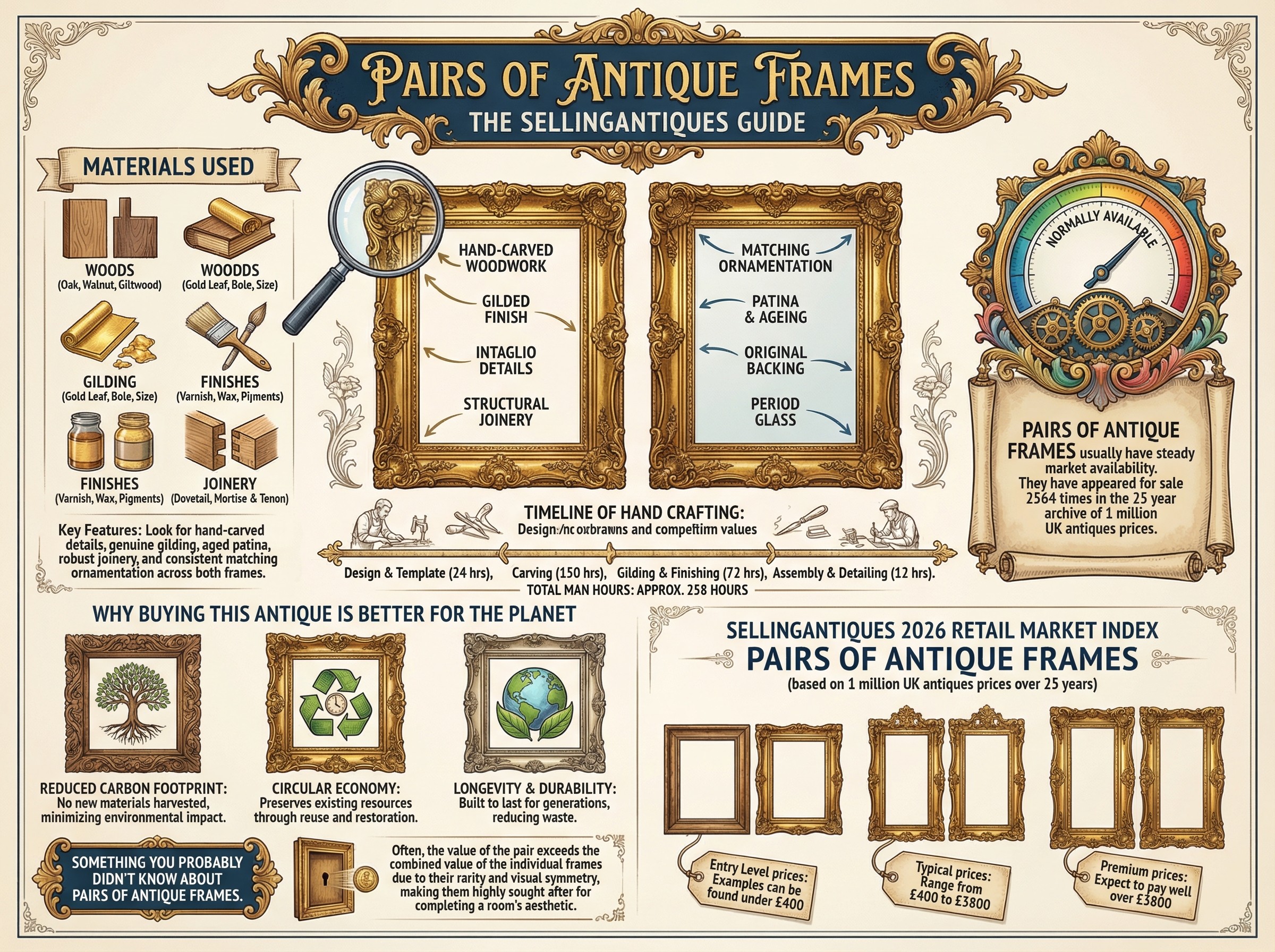 Pairs Of Antique Frames Guide Infographic