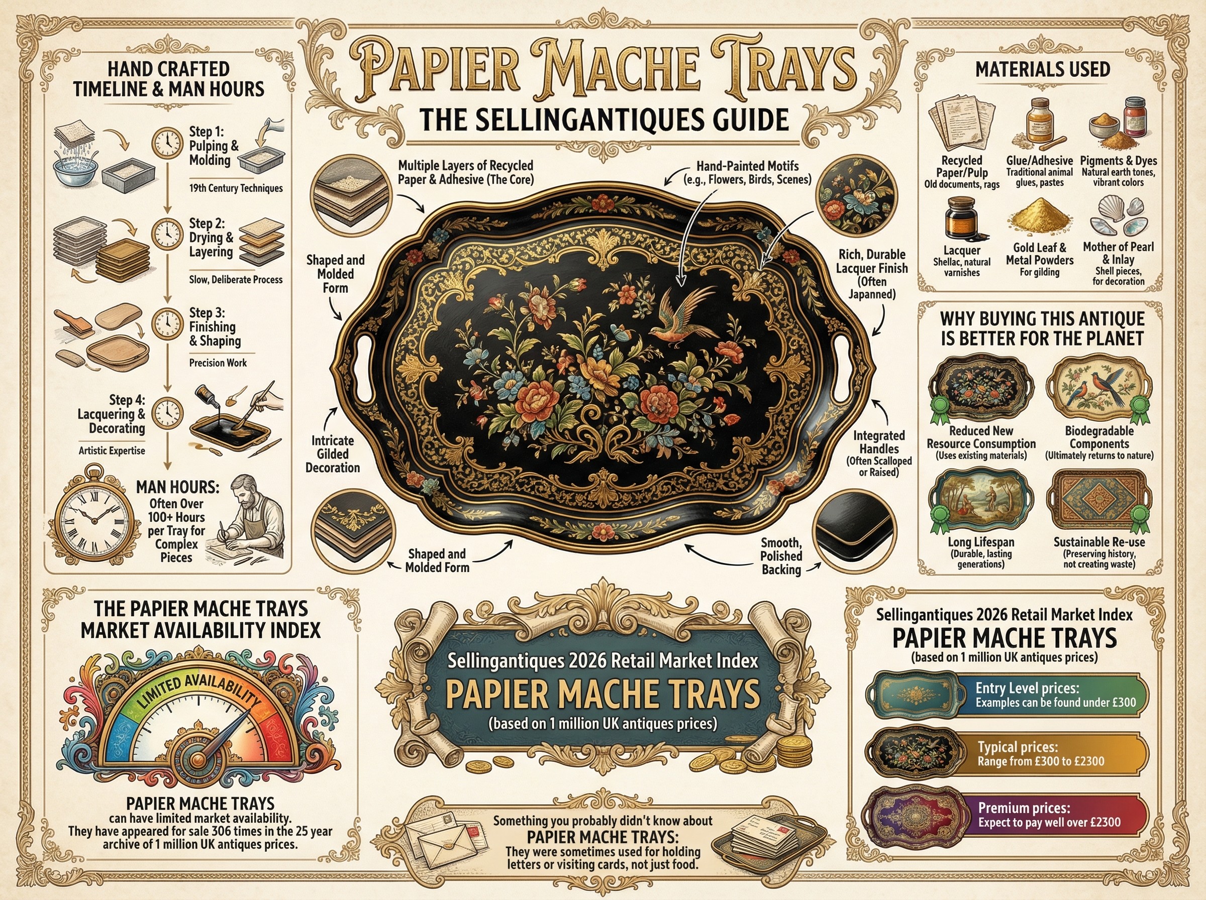 Papier Mache Trays Guide Infographic