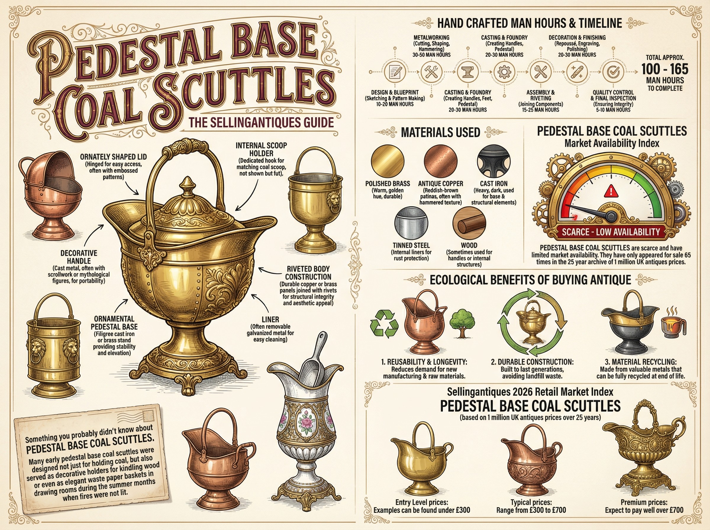 Pedestal Base Coal Scuttles Guide Infographic