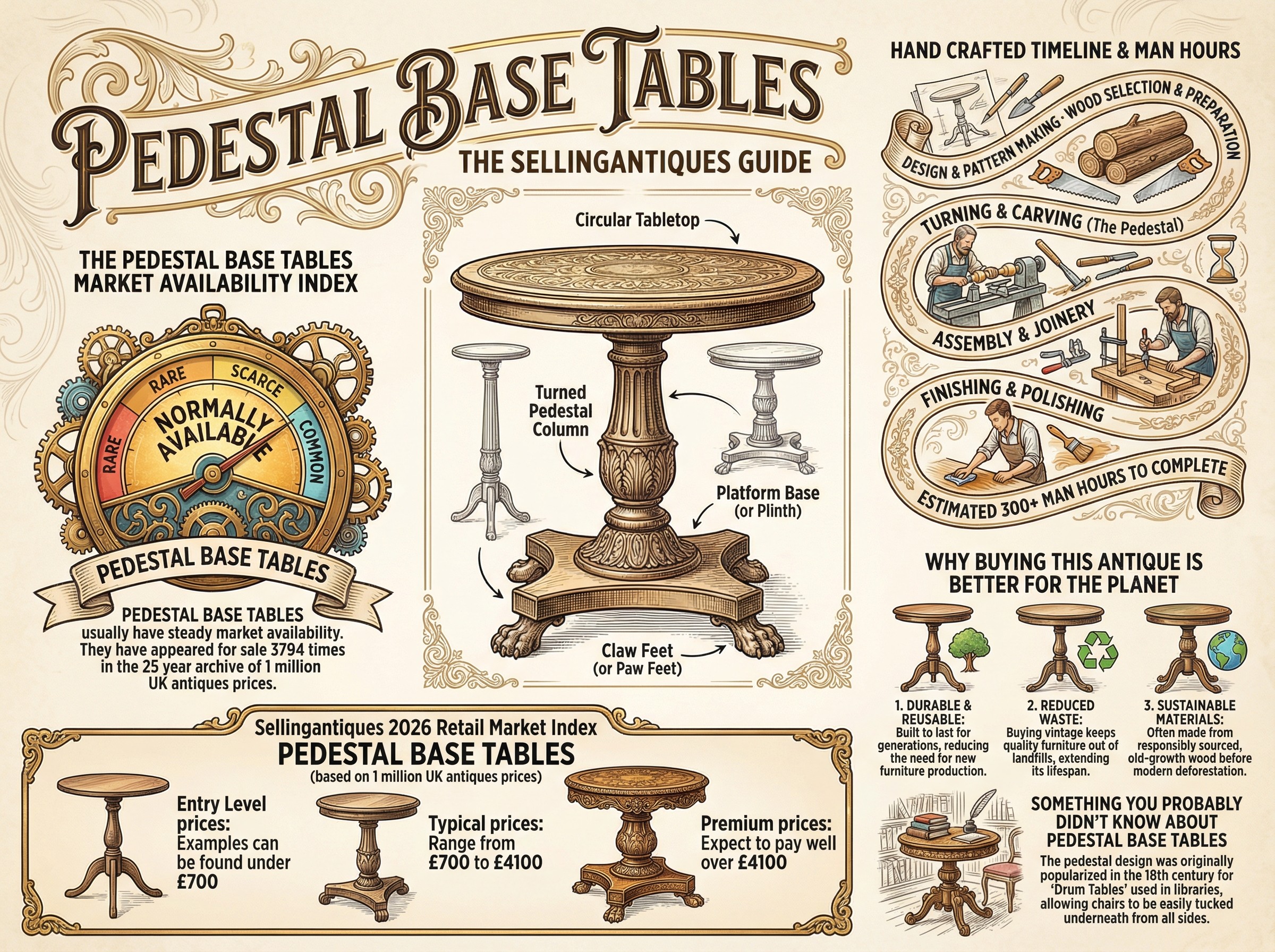 Pedestal Base Tables Guide Infographic
