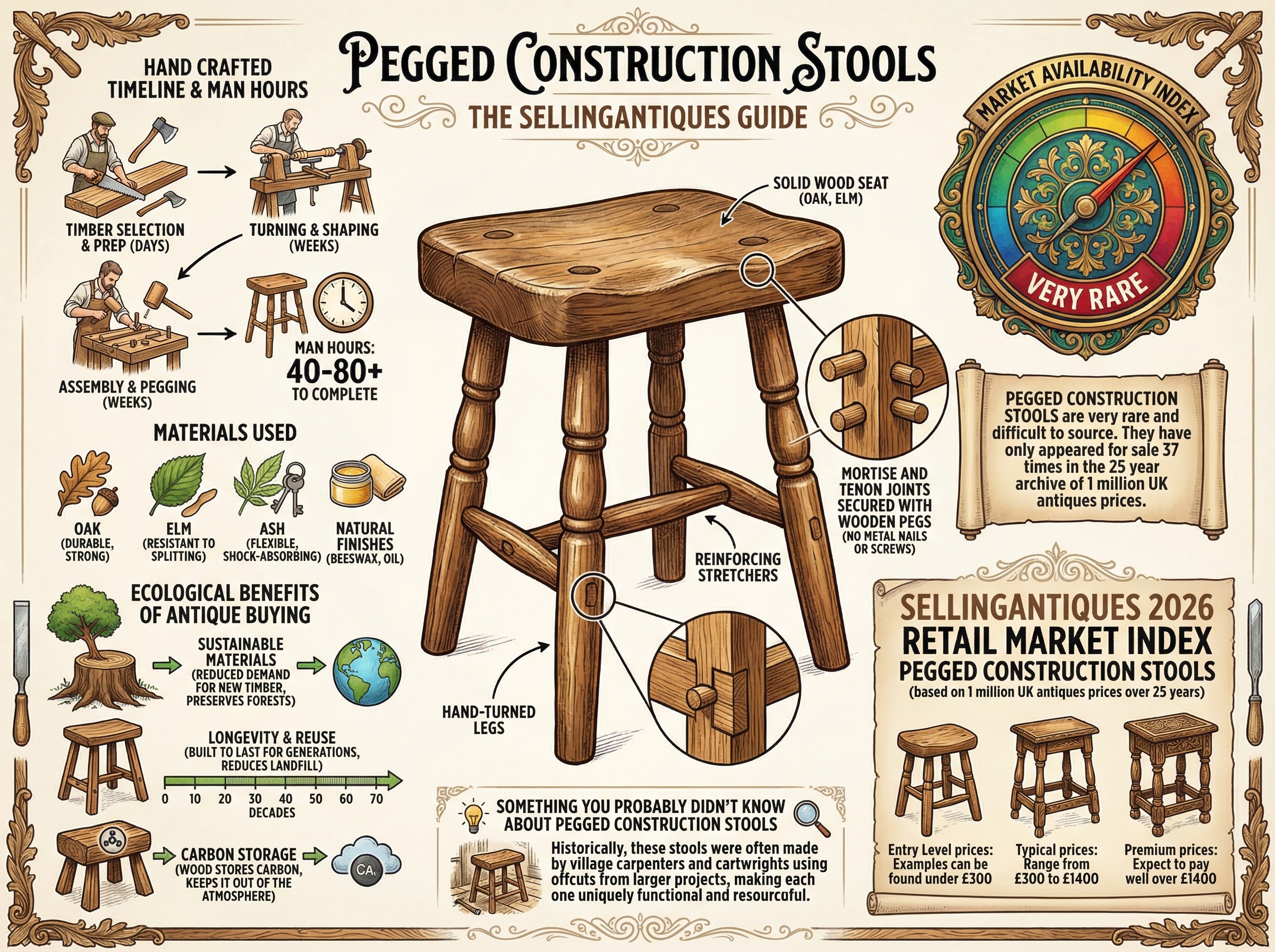 Pegged Construction Stools Guide Infographic