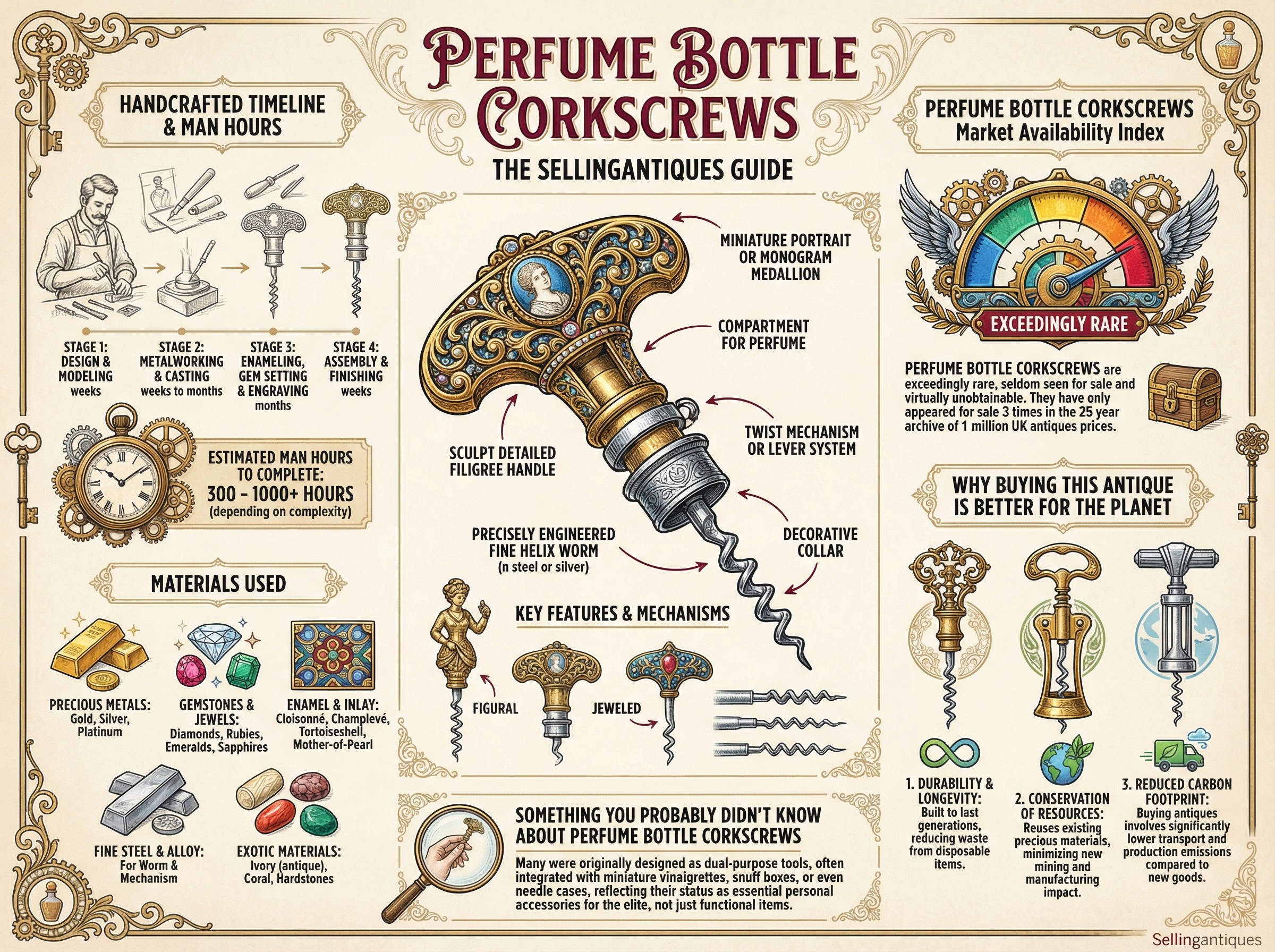 Perfume Bottle Corkscrews Guide Infographic