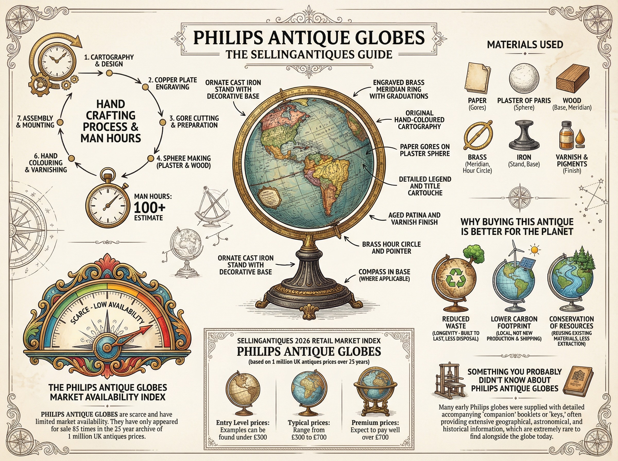 Philips Antique Globes Guide Infographic