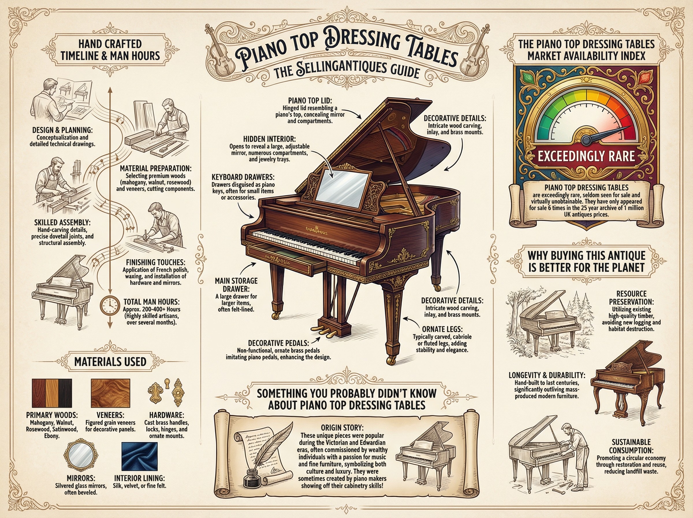 Piano Top Dressing Tables Guide Infographic