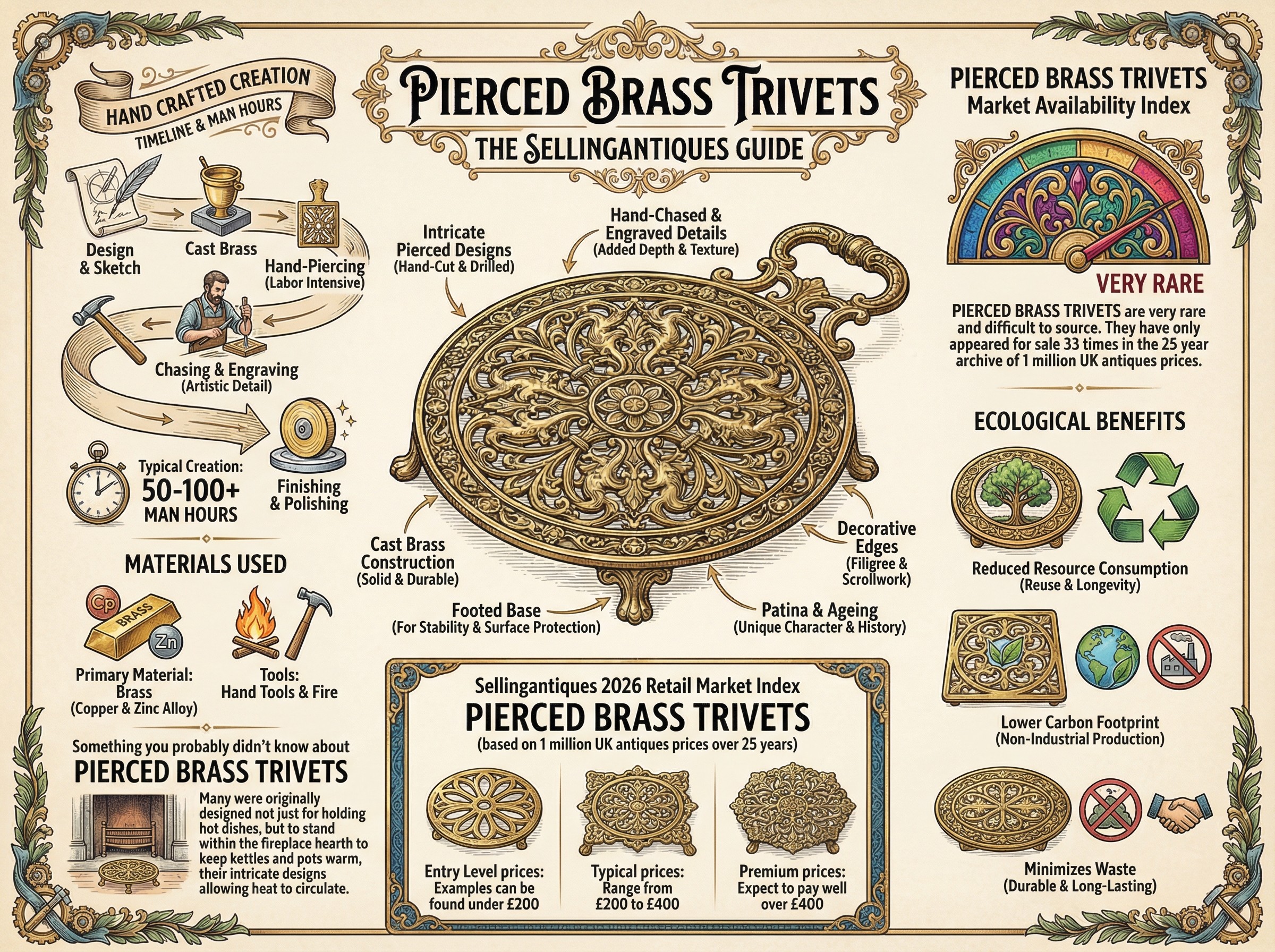 Pierced Brass Trivets Guide Infographic