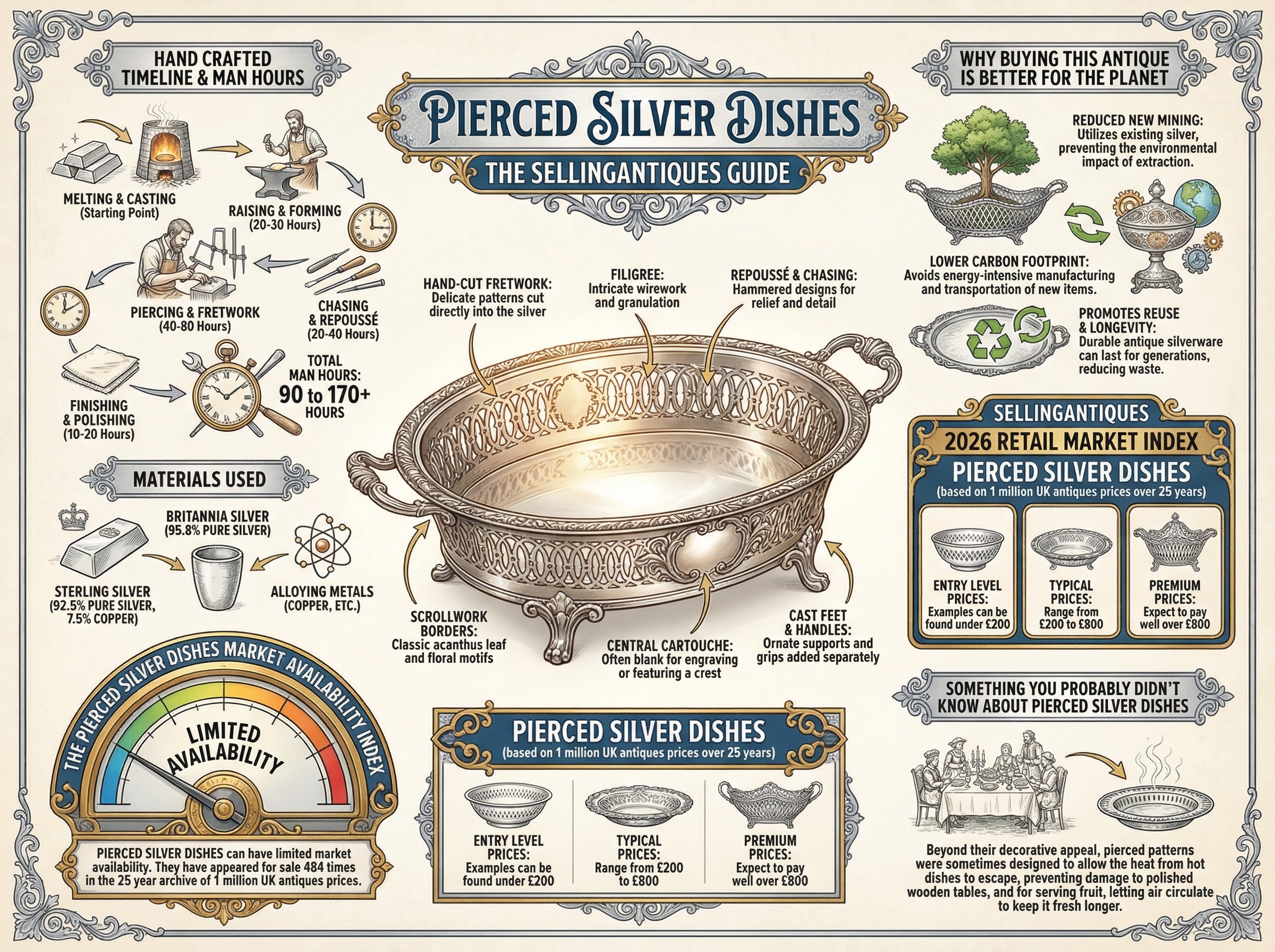 Pierced Silver Dishes Guide Infographic