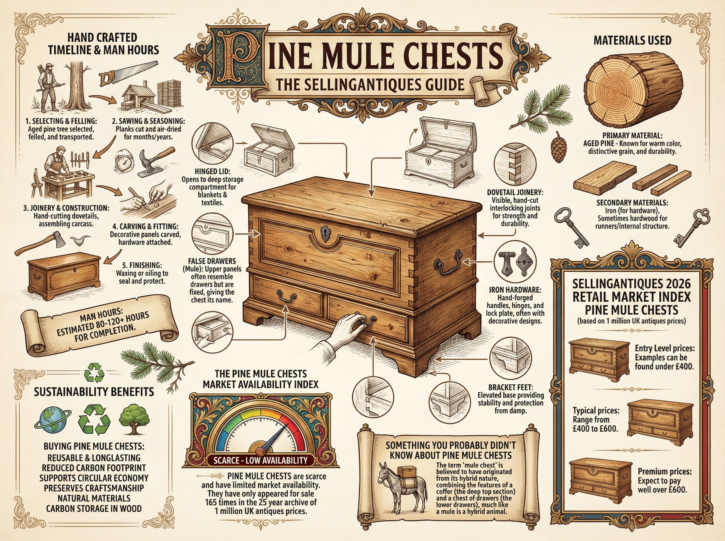 Pine Mule Chests Guide Infographic