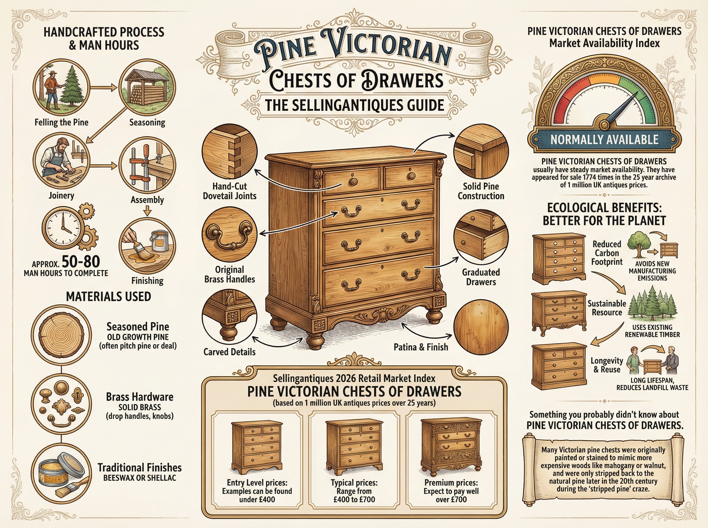 Pine Victorian Chests Of Drawers Guide Infographic
