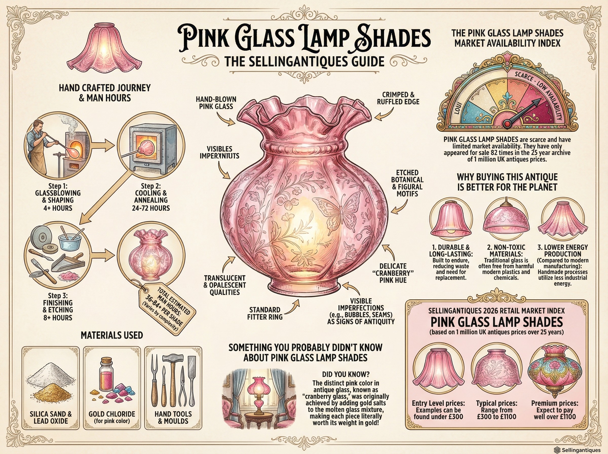 Pink Glass Lamp Shades Guide Infographic