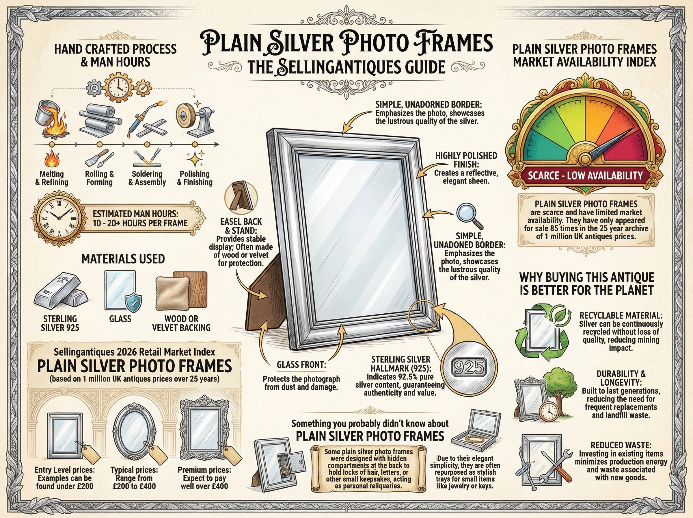 Plain Silver Photo Frames Guide Infographic