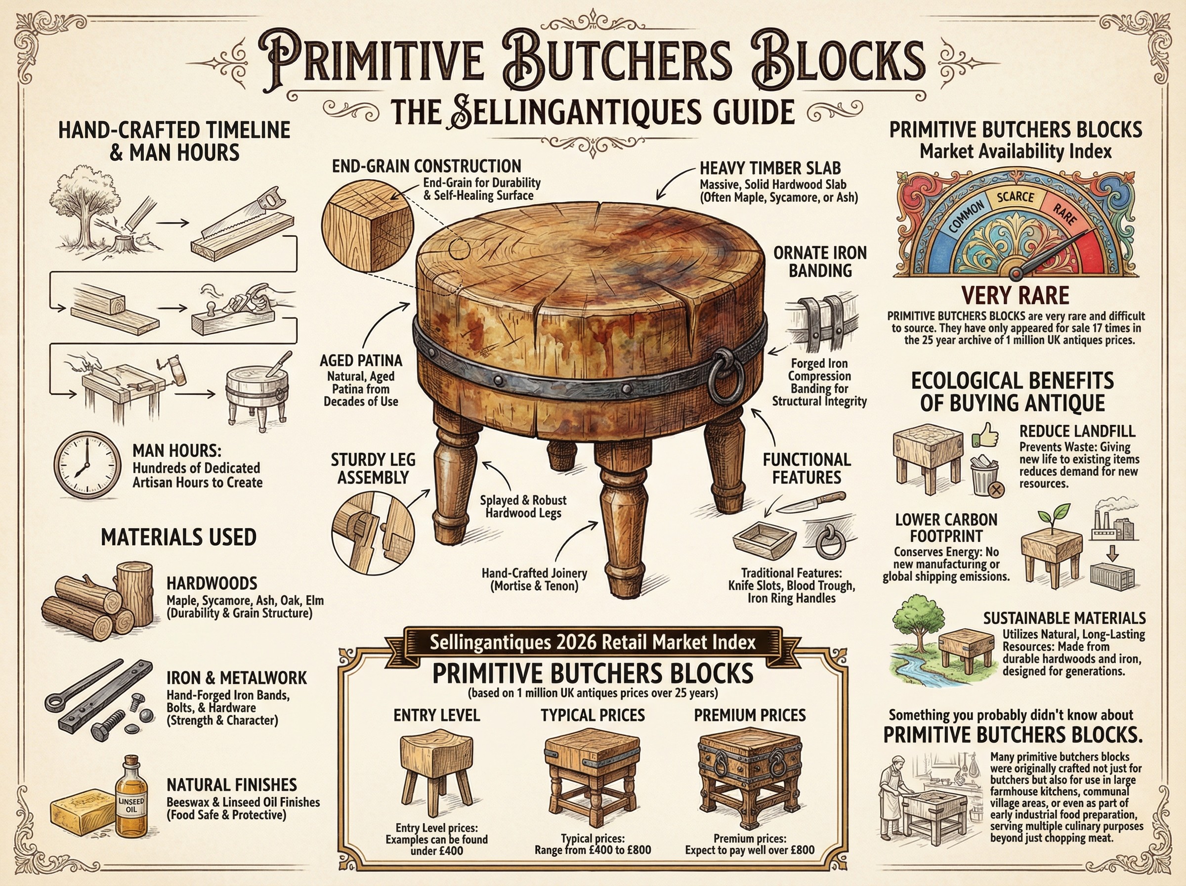 Primitive Butchers Blocks Guide Infographic