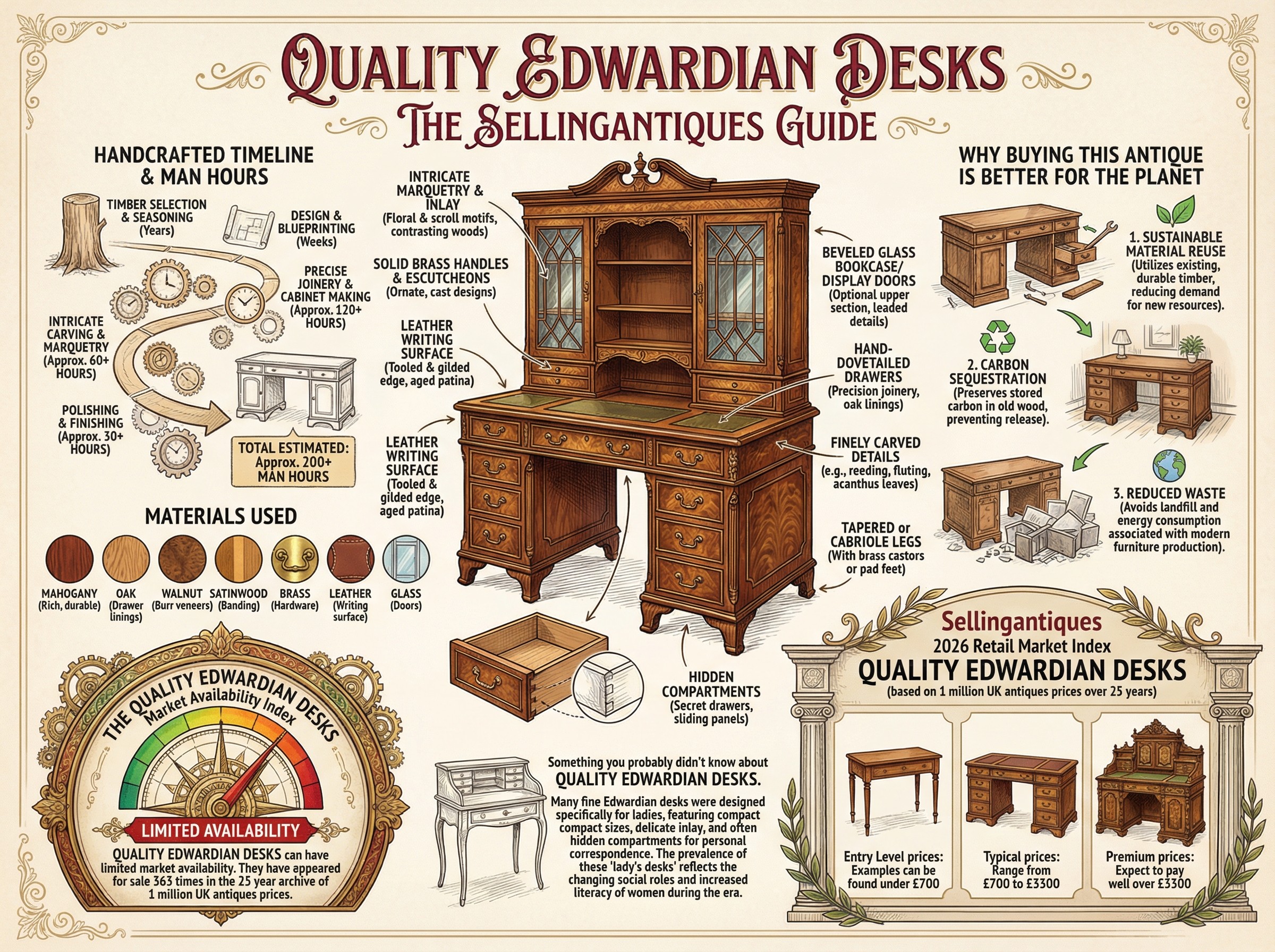 Quality Edwardian Desks Guide Infographic