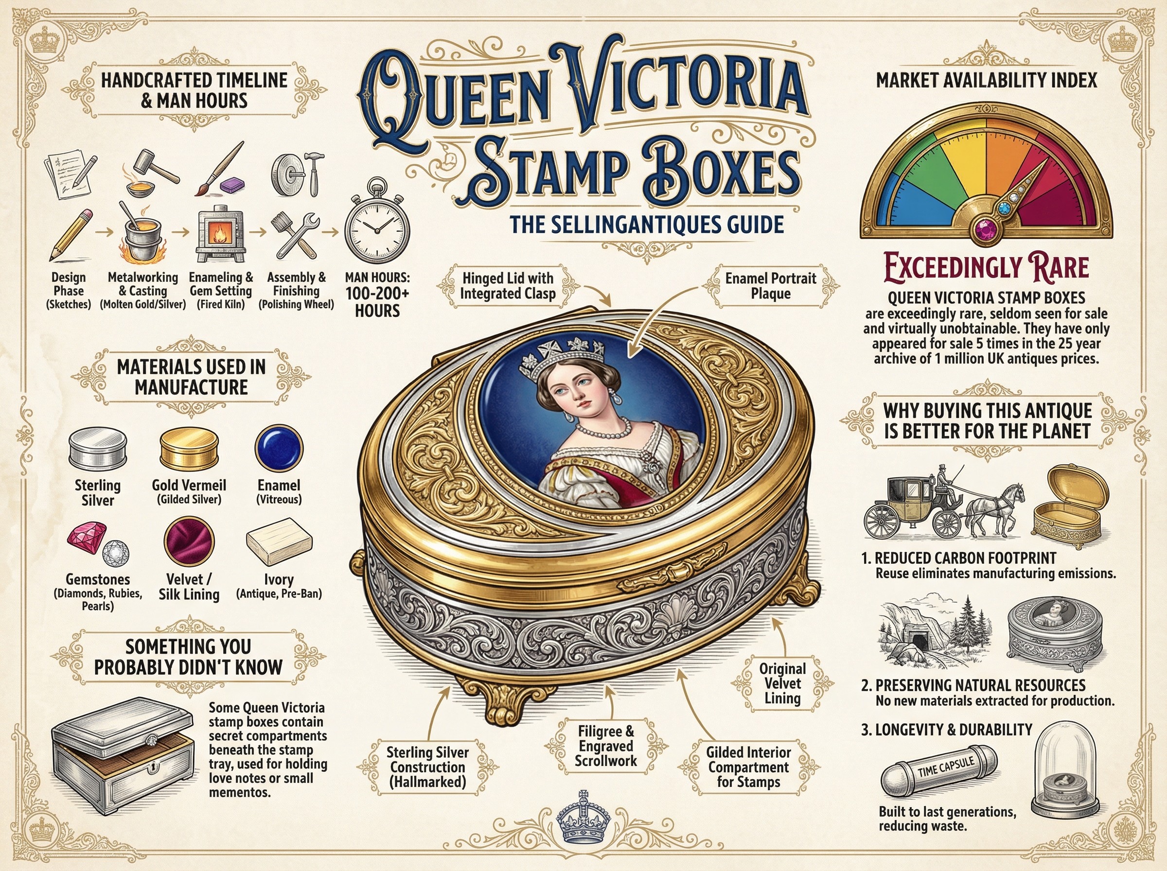 Queen Victoria Stamp Boxes Guide Infographic