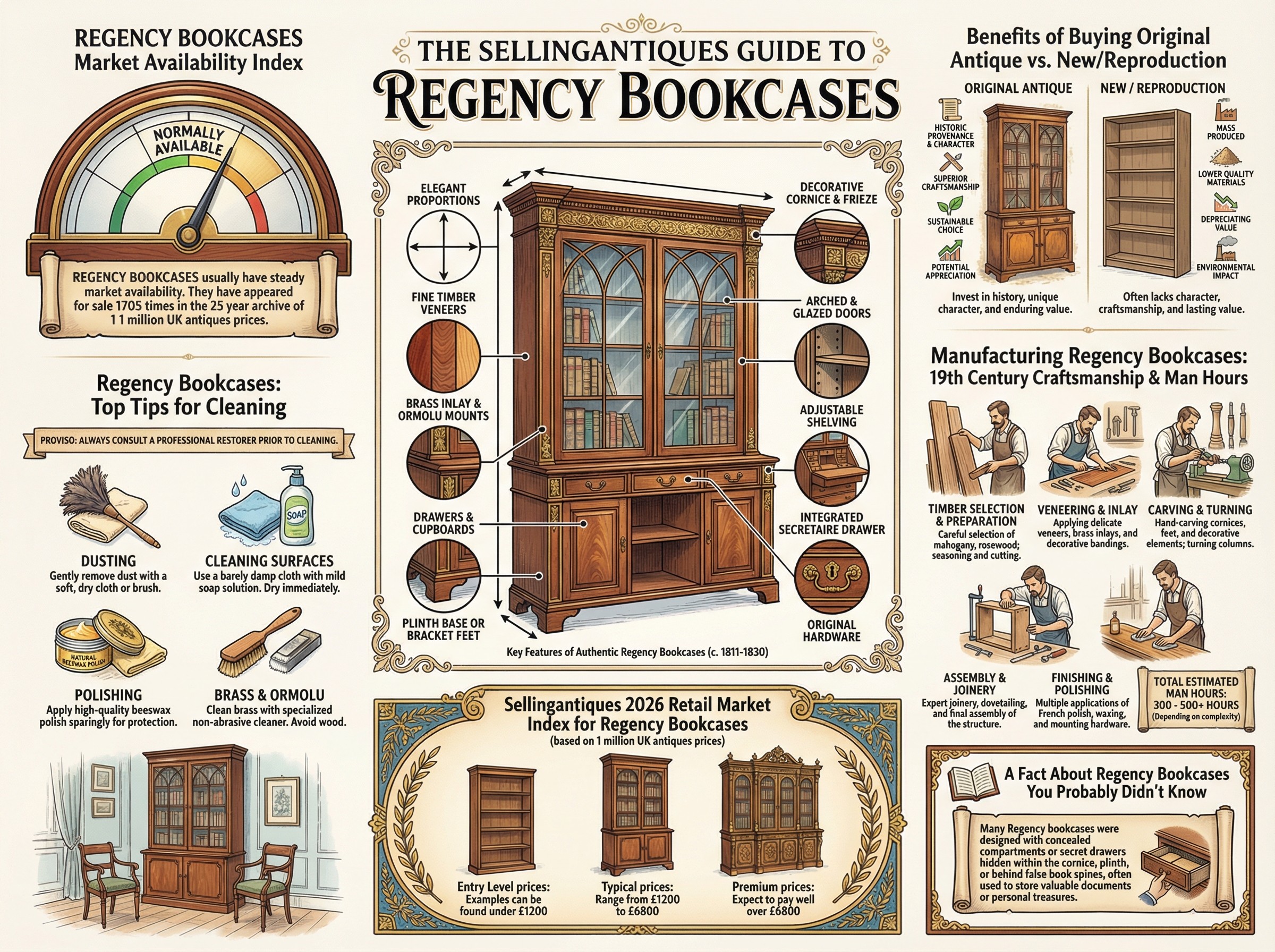 Regency Bookcases Guide Infographic
