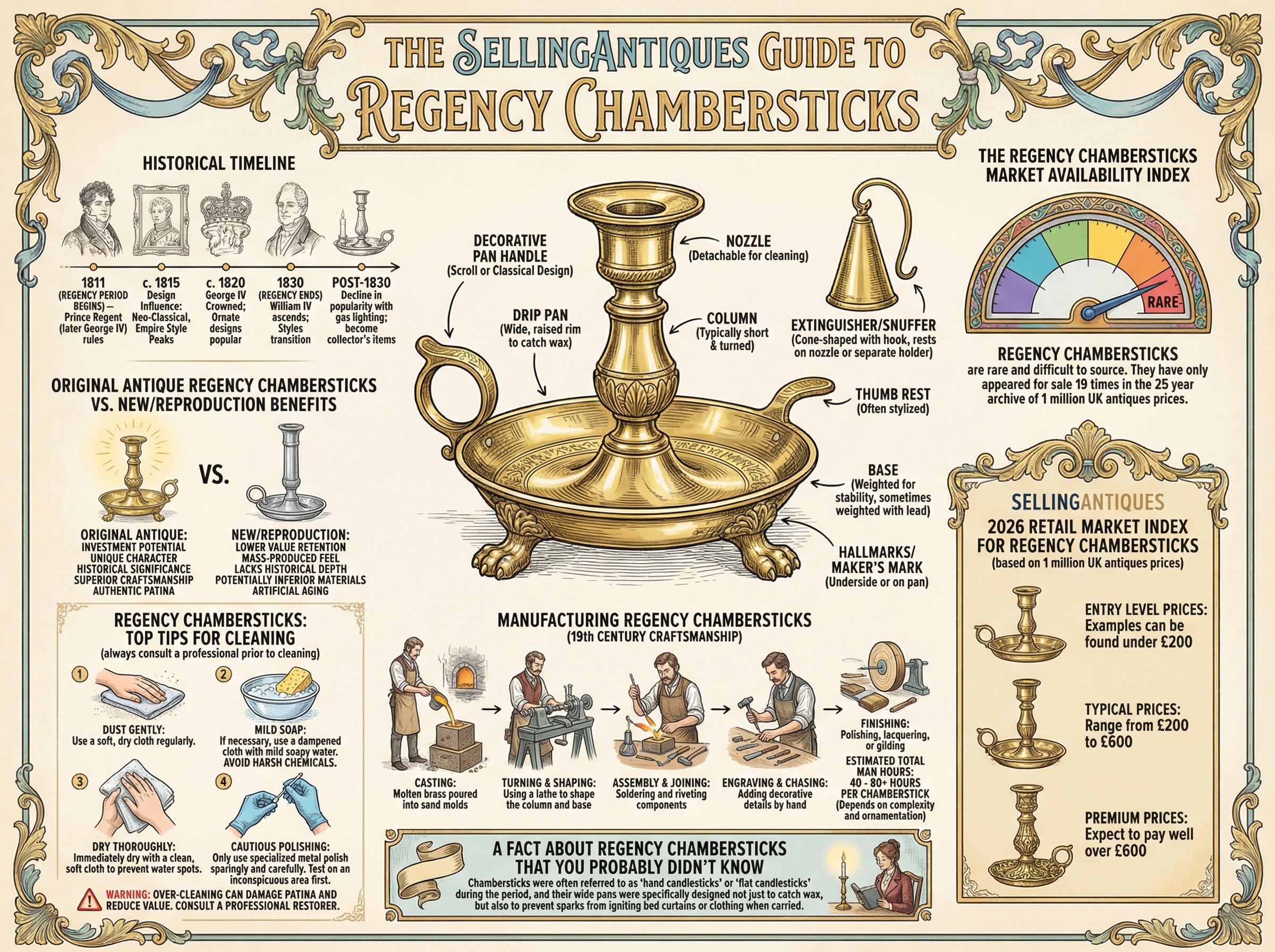Regency Chambersticks Guide Infographic