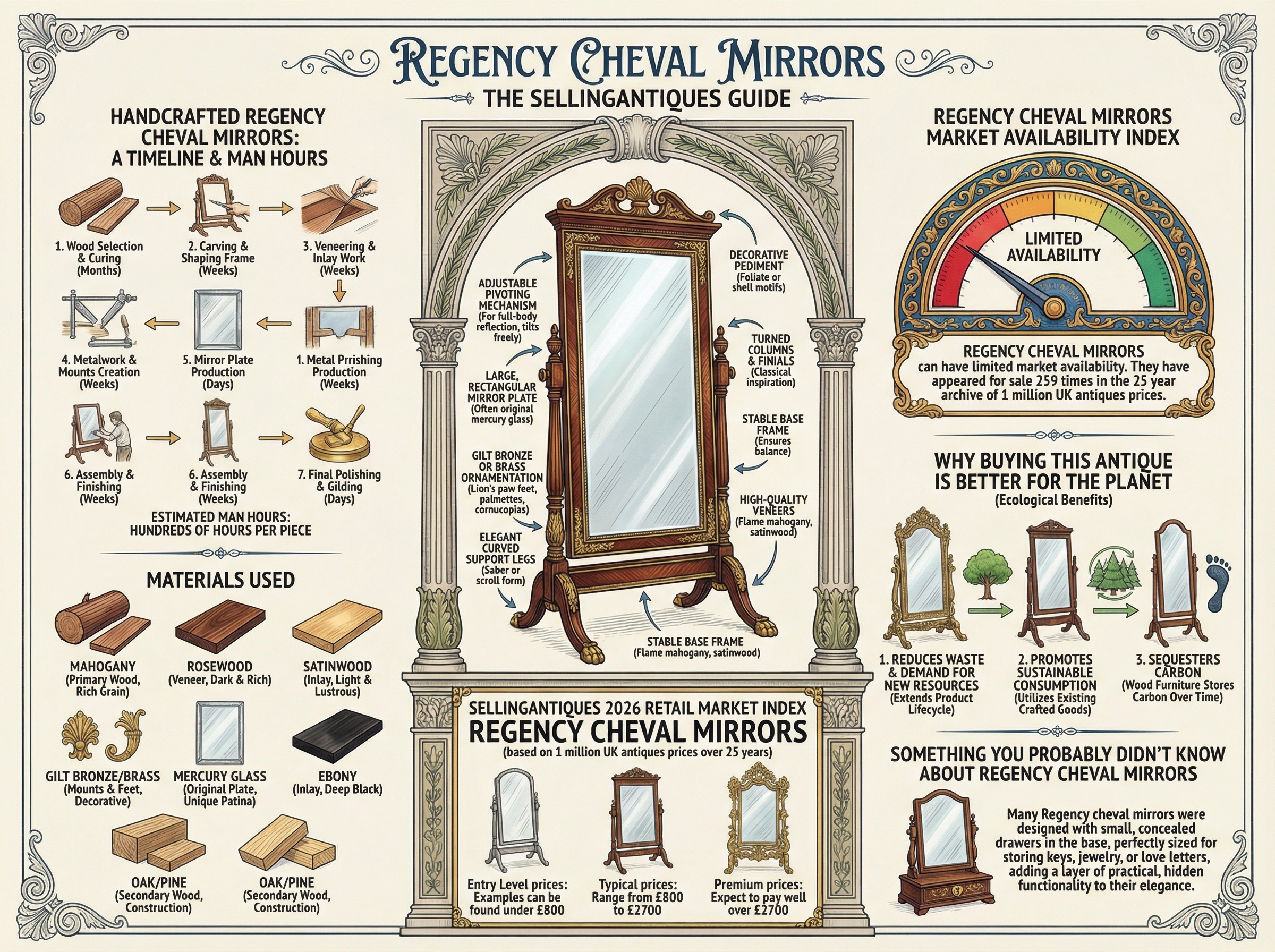 Regency Cheval Mirrors Guide Infographic