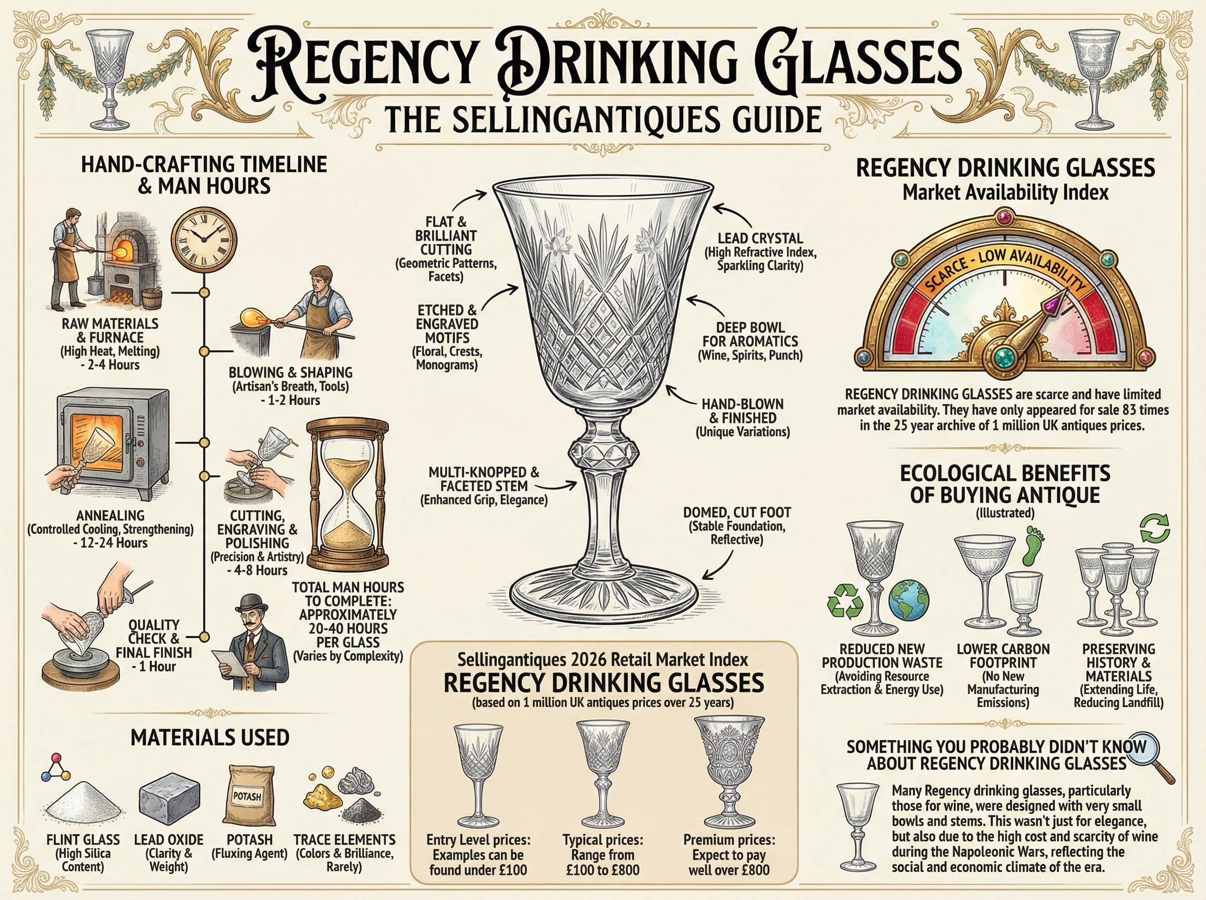 Regency Drinking Glasses Guide Infographic