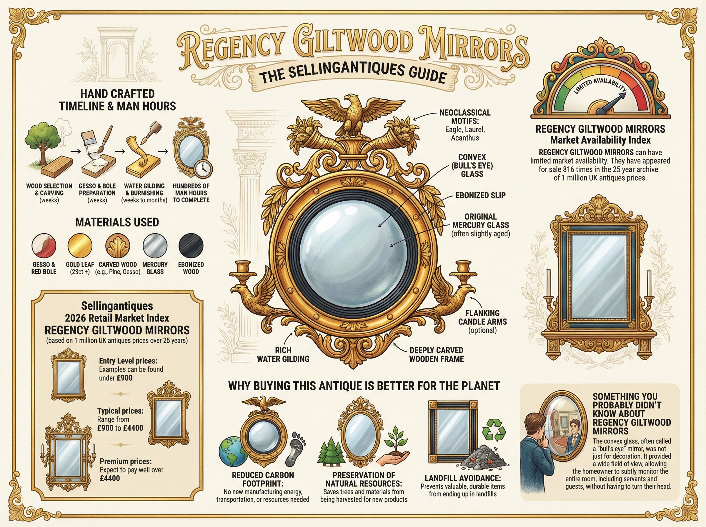 Regency Giltwood Mirrors Guide Infographic